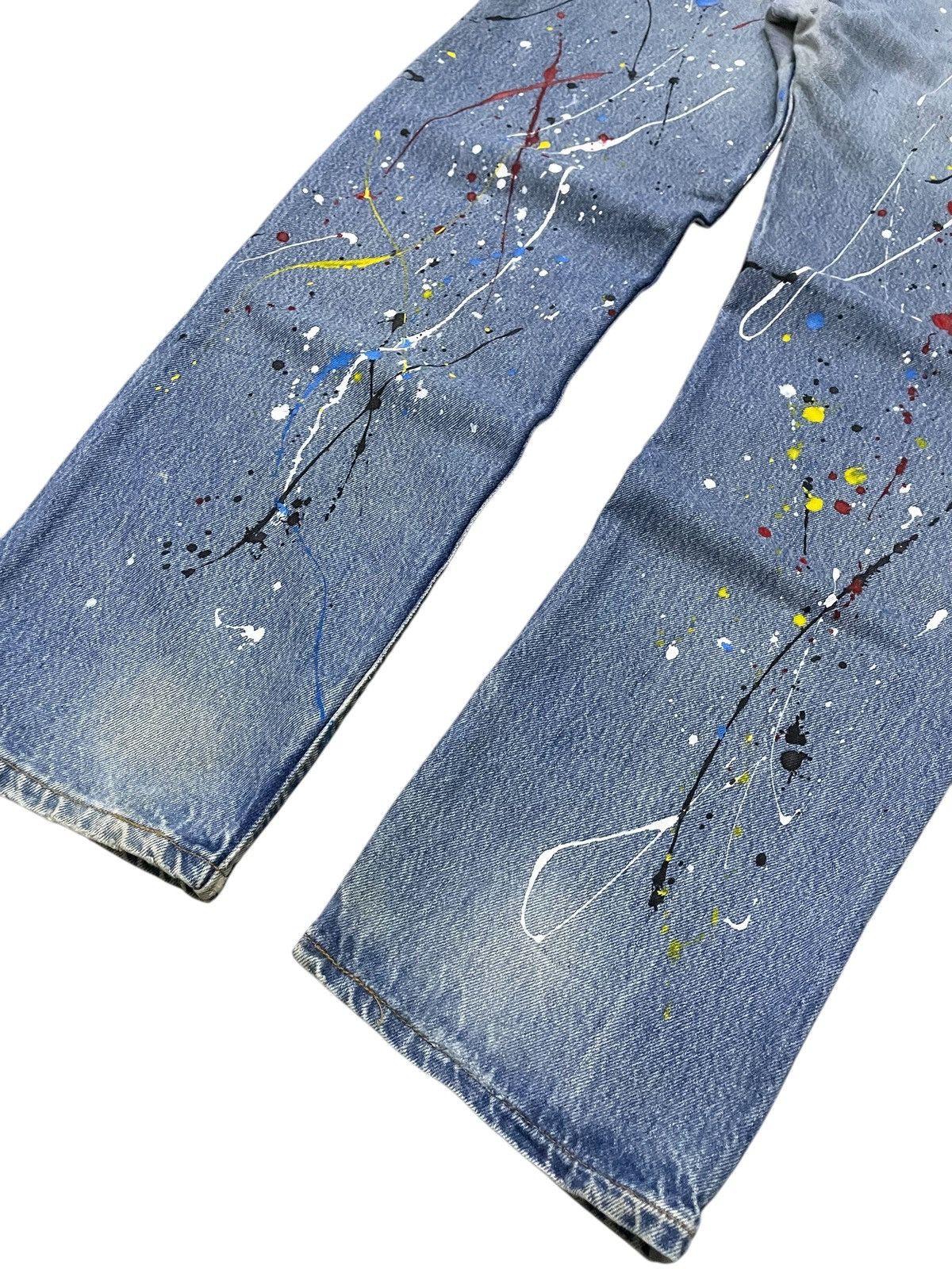 Hysteric Glamour × Levi's × Seditionaries Vintage Levis 501 Riot Poems Paint Splatter Jeans Size US 34 / EU 50 - 19 Thumbnail