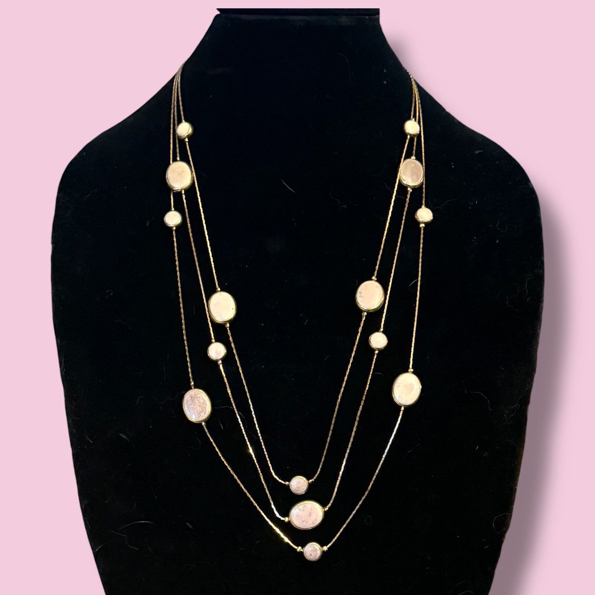 Other Avon SP gold tone layered station stone necklace Size ONE SIZE - 1 Thumbnail