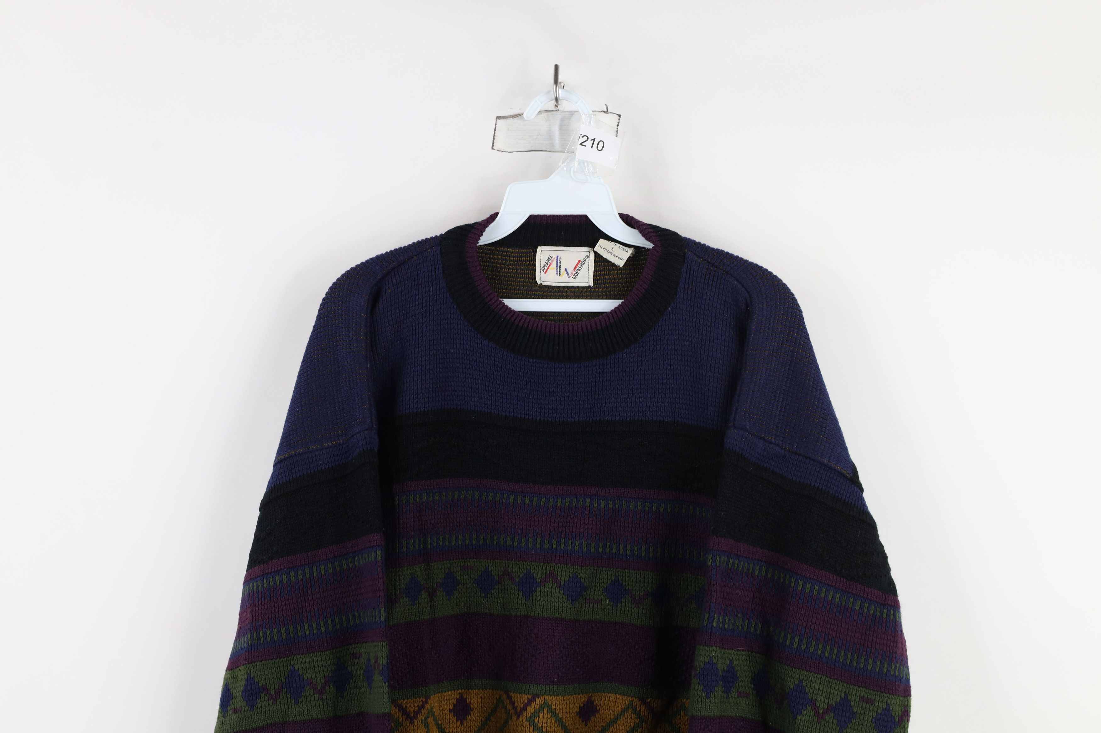 Vintage Vintage 90s Coogi Style Fair Isle Knit Crewneck Sweater Size L / US 10 / IT 46 - 2 Thumbnail