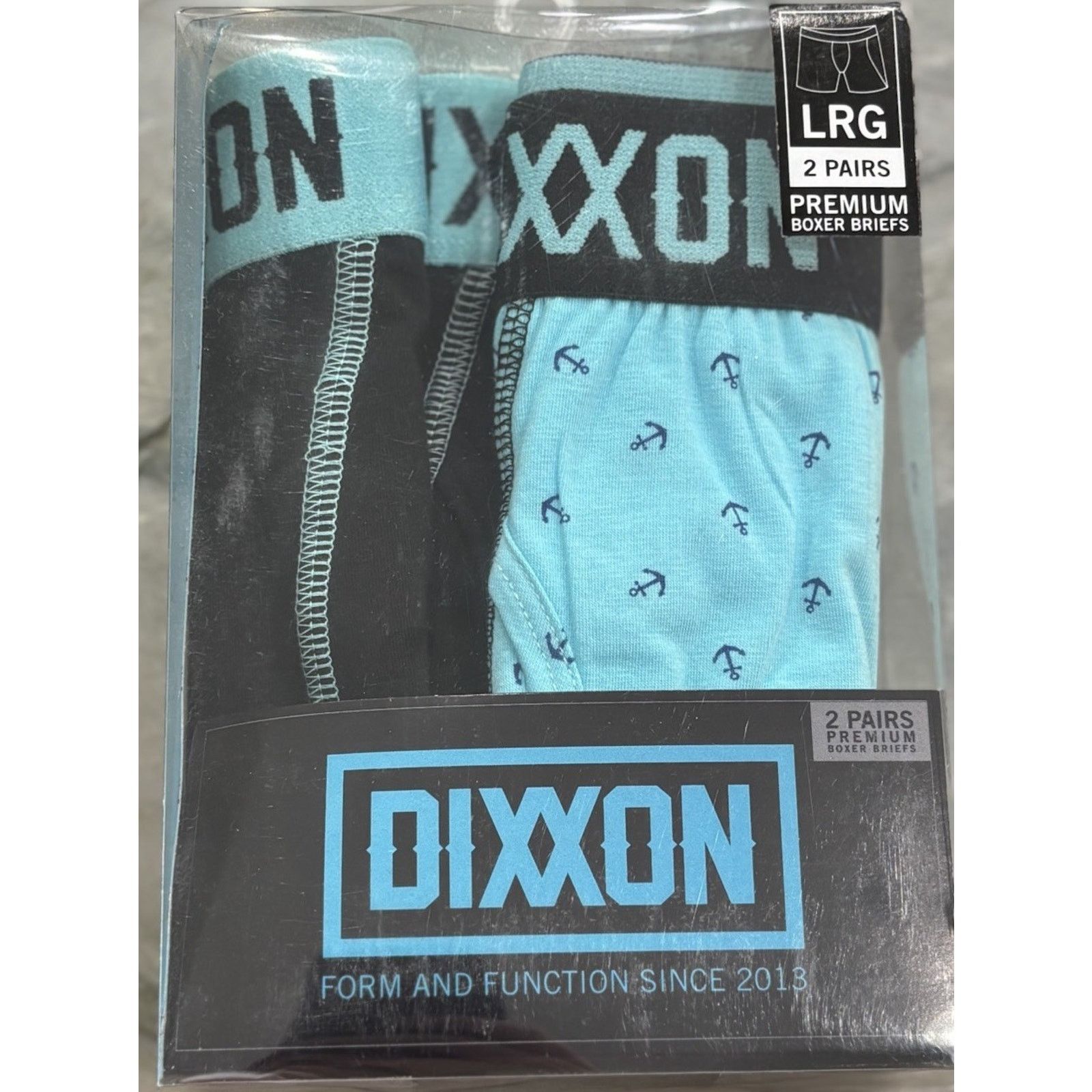 Dixxon Dixxon Flannel Co Premium Boxer Briefs 2pk Black/ Blue Large Size ONE SIZE - 2 Thumbnail