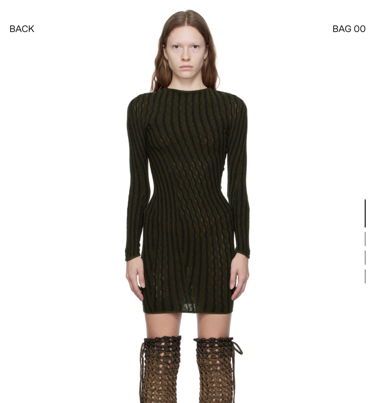 ISA BOULDER Isa Boulder Black & Military Green Minidress Size XS / US 0-2 / IT 36-38 - 1 Thumbnail
