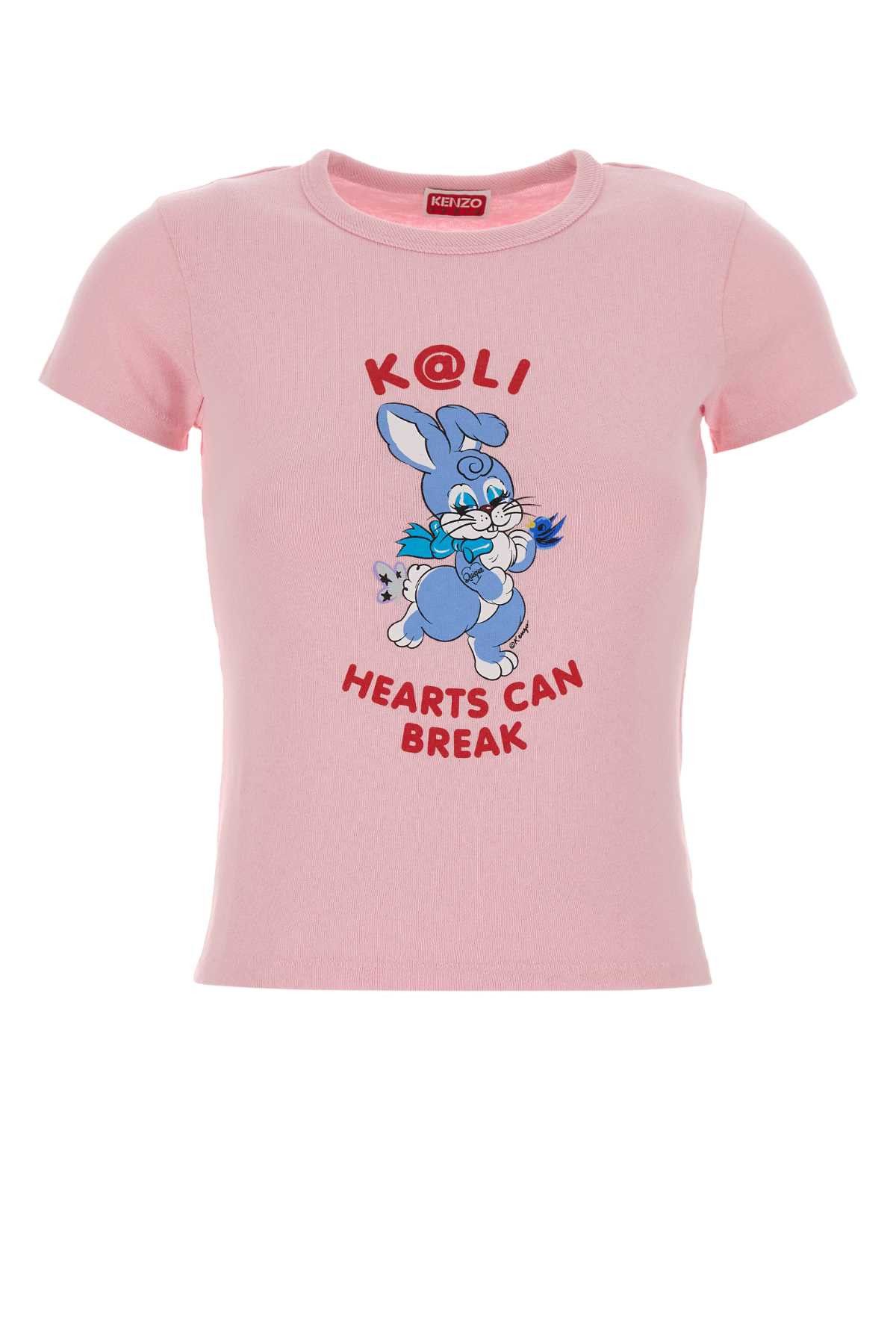 Kenzo Pink Cotton T-Shirt Size XS / US 0-2 / IT 36-38 - 1 Thumbnail