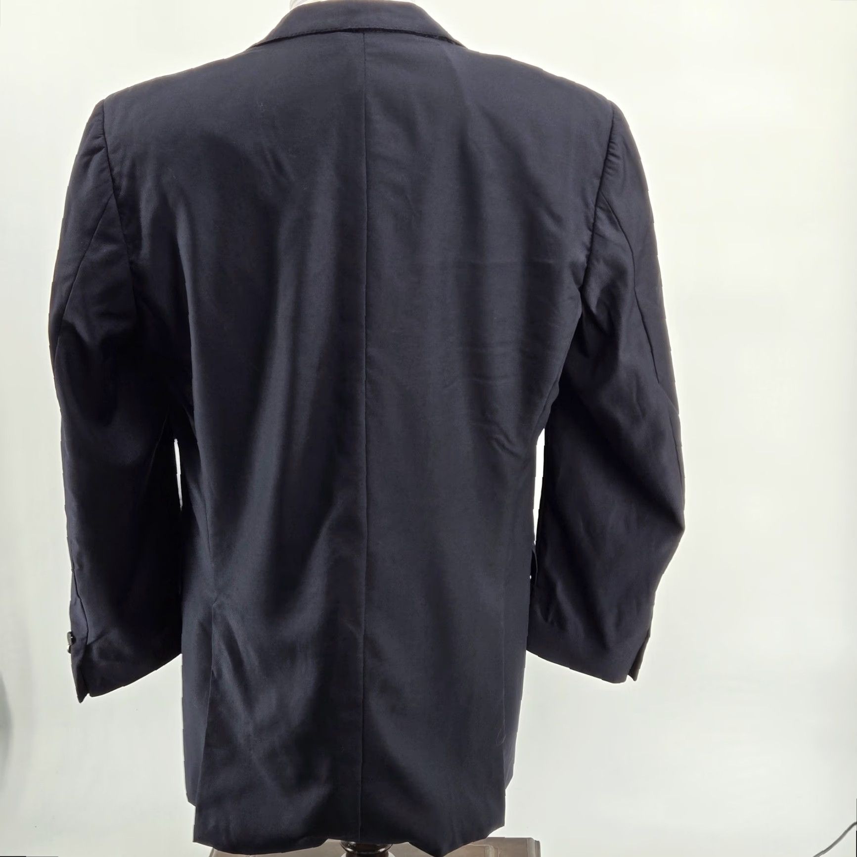 Ermenegildo Zegna Ermenegildo Zegna Navy Blue Wool Blazer 54R Two-Button Notch Lapel Mens Sport Coat 2 Piece Blazer Cupro Lined Wool/Cupro/Viscose Size 54R - 5 Thumbnail