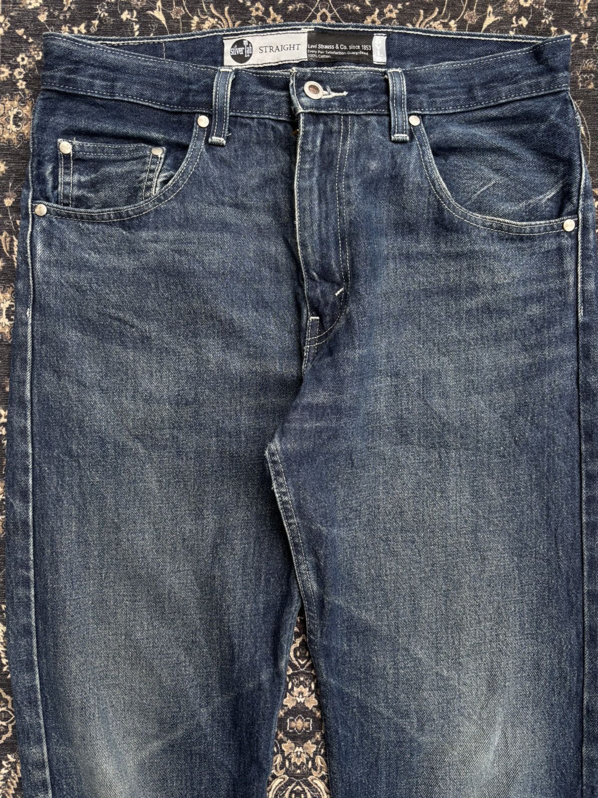 Levi's Levi's Silver Tab Straight Fit Denim Indigo Jeans Pants Size US 32 / EU 48 - 2 Thumbnail