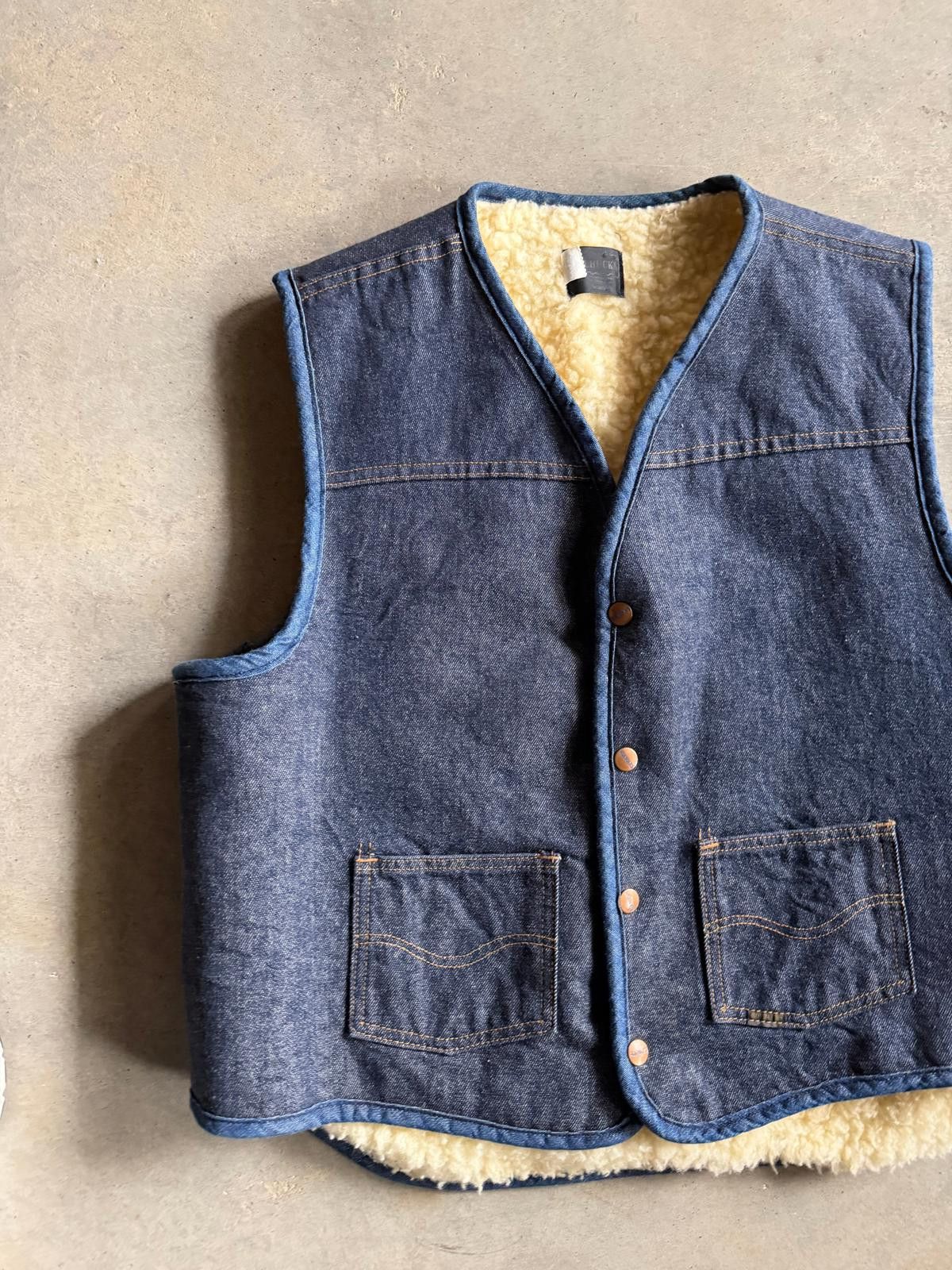 Other VTG Roebuck Denim Wool Vest Sz XL Size US XL / EU 56 / 4 - 3 Thumbnail