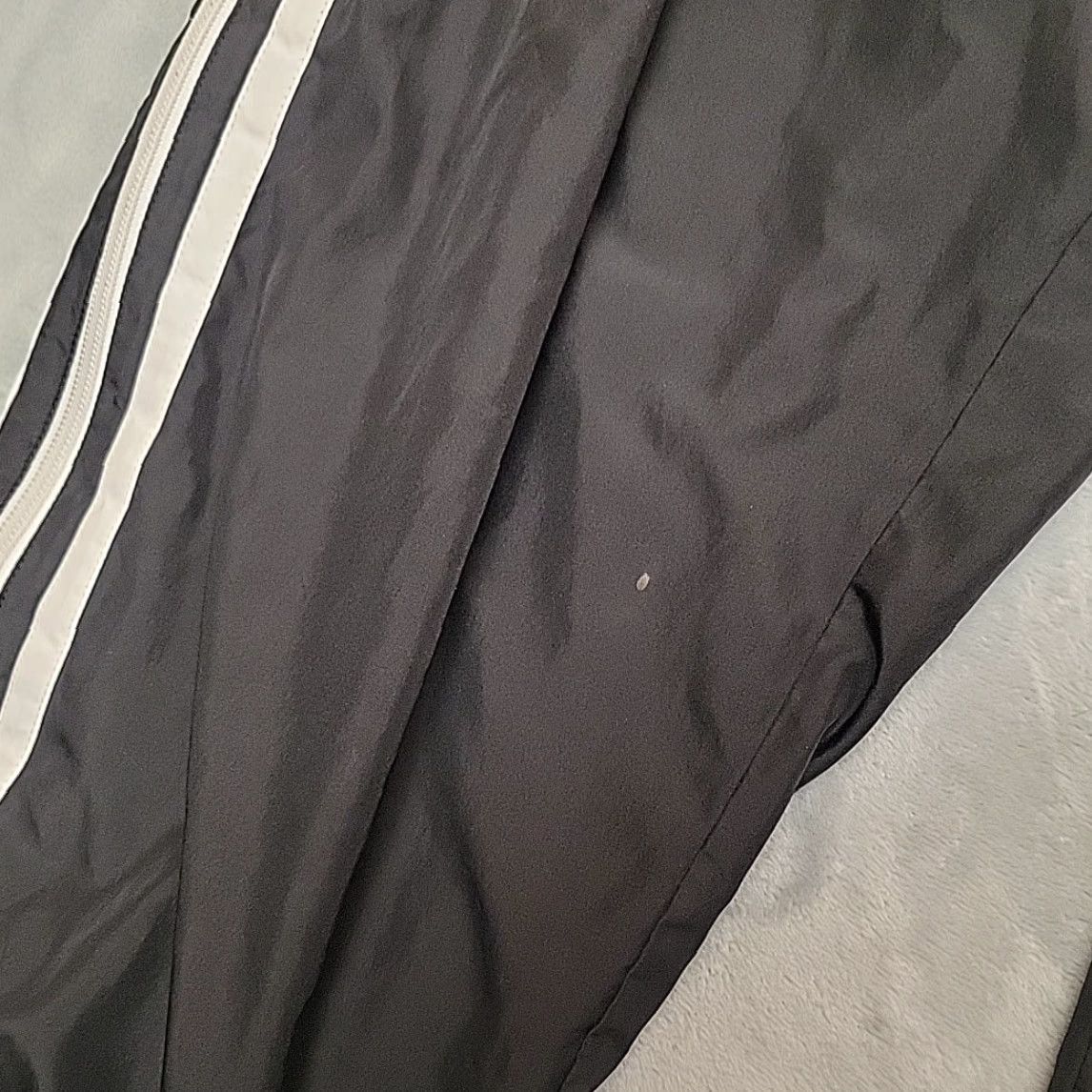 Adidas VTG Adidas Track Pants Mens XL Black 3 Stripe Warmup Full Zip Leg Retro 90s Y2K Size US 36 / EU 52 - 3 Thumbnail