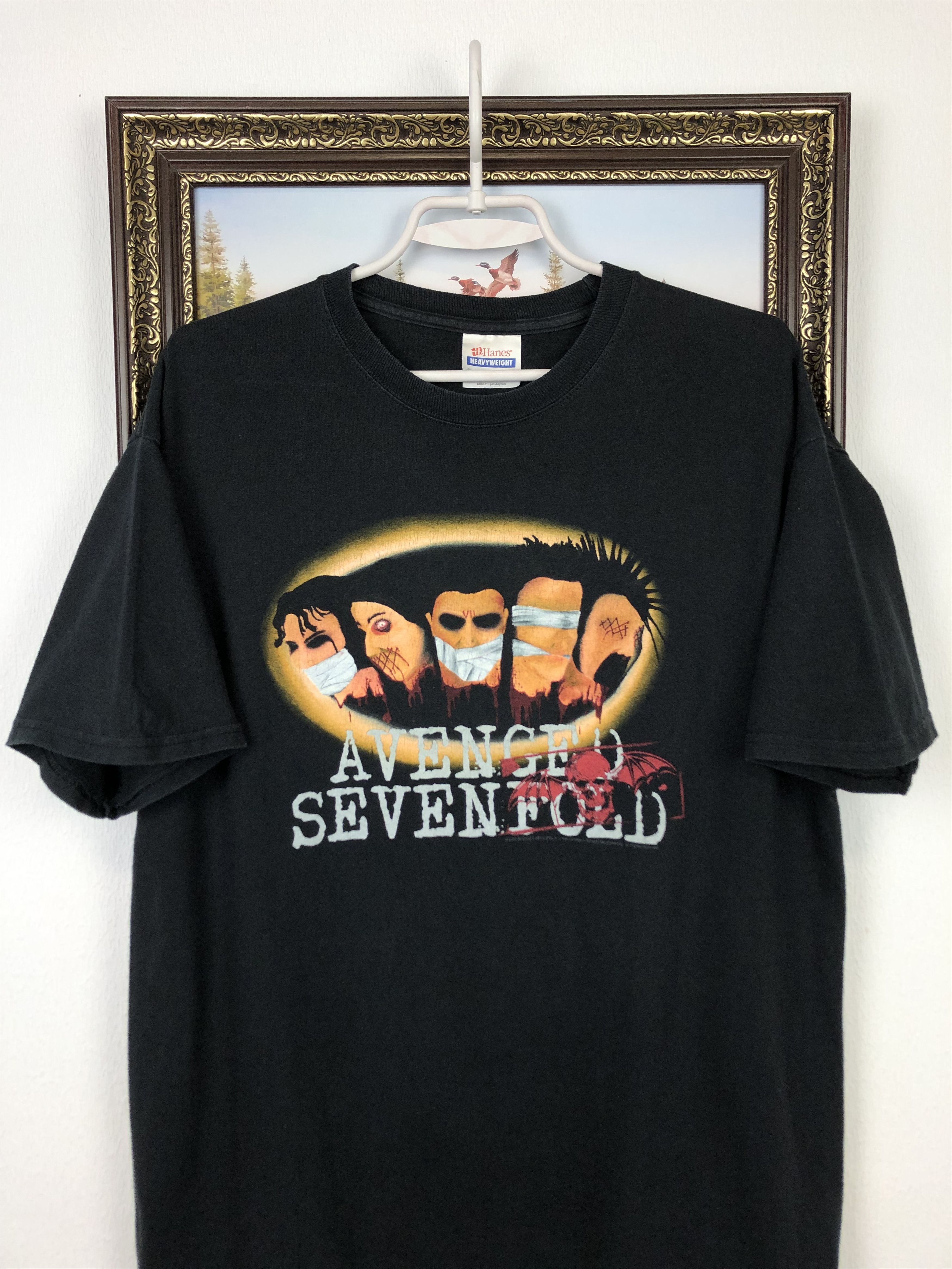 Vintage Vintage Y2K Avenged Sevenfold Band Shirt Over Print Tee Size US L / EU 52-54 / 3 - 2 Thumbnail