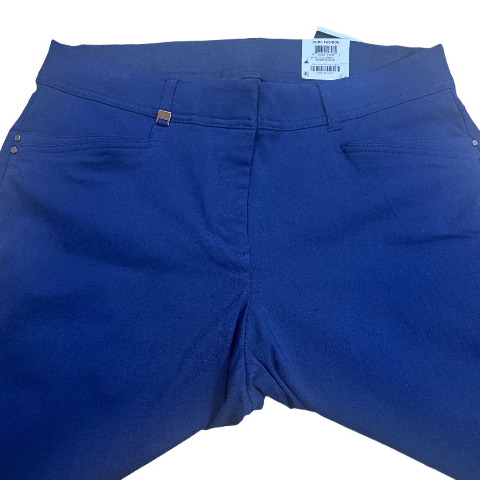 JM Collection NWT JM Collection Straight Leg Pants Navy Blue Size 14S Size 36" / US 14 / IT 50 - 6 Thumbnail