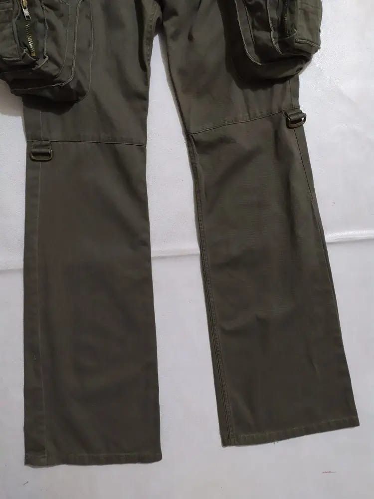 Japanese Brand Root Three Multipocket Cargo Tactical Flared Pant Size US 29 - 10 Thumbnail