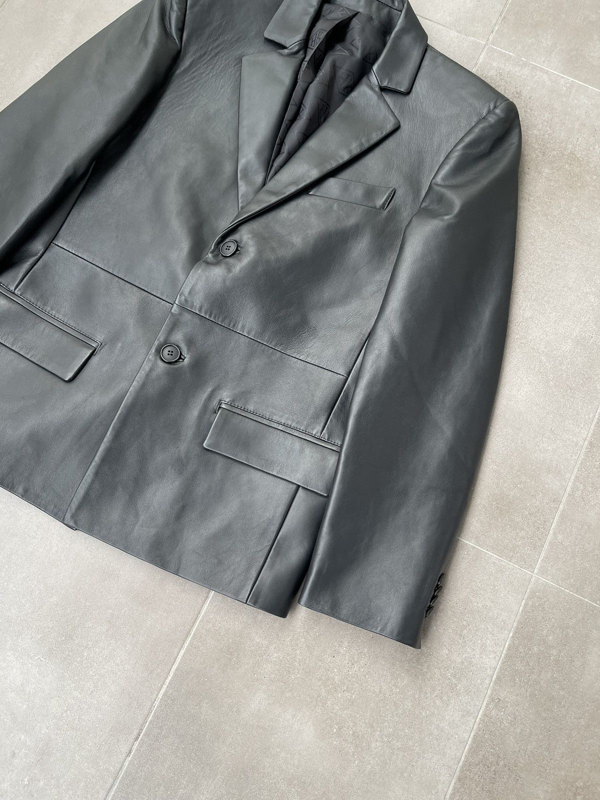 Han Kjobenhavn !DS! FW22 Han Kjobenhavn Black Leather Blazer Jacket Size US M / EU 48-50 / 2 - 10 Thumbnail