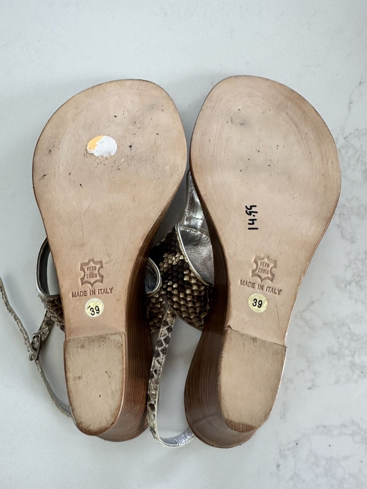 Other IL SANDALO WEDGE SNAKESKIN SANDALS SIZE 39 MADE IN ITALY Size US 9 / IT 39 - 6 Thumbnail