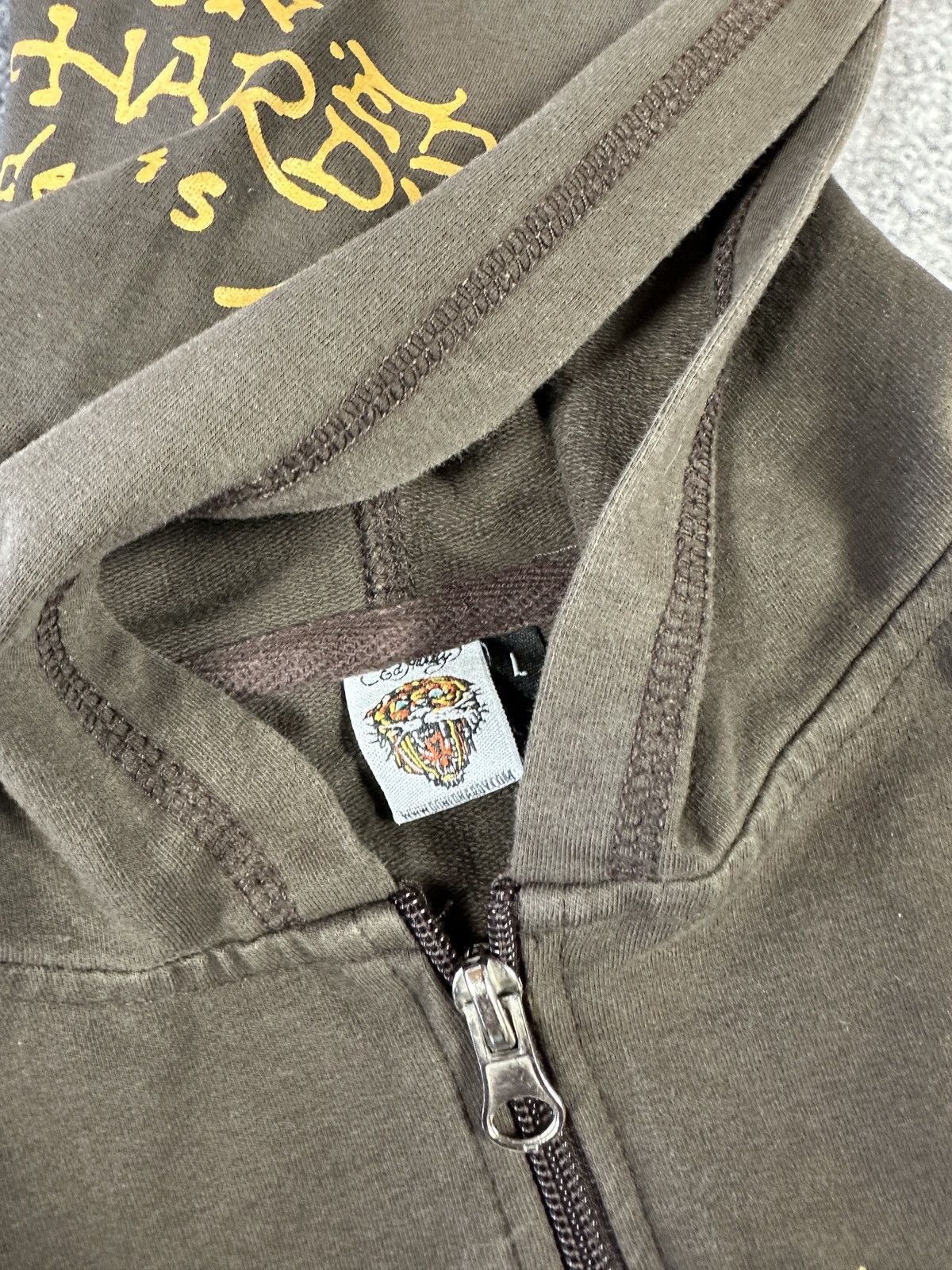 Ed Hardy Y2K Vintage Ed Hardy hoodie avant garden logo Streetwear VTg Size L / US 10 / IT 46 - 5 Thumbnail