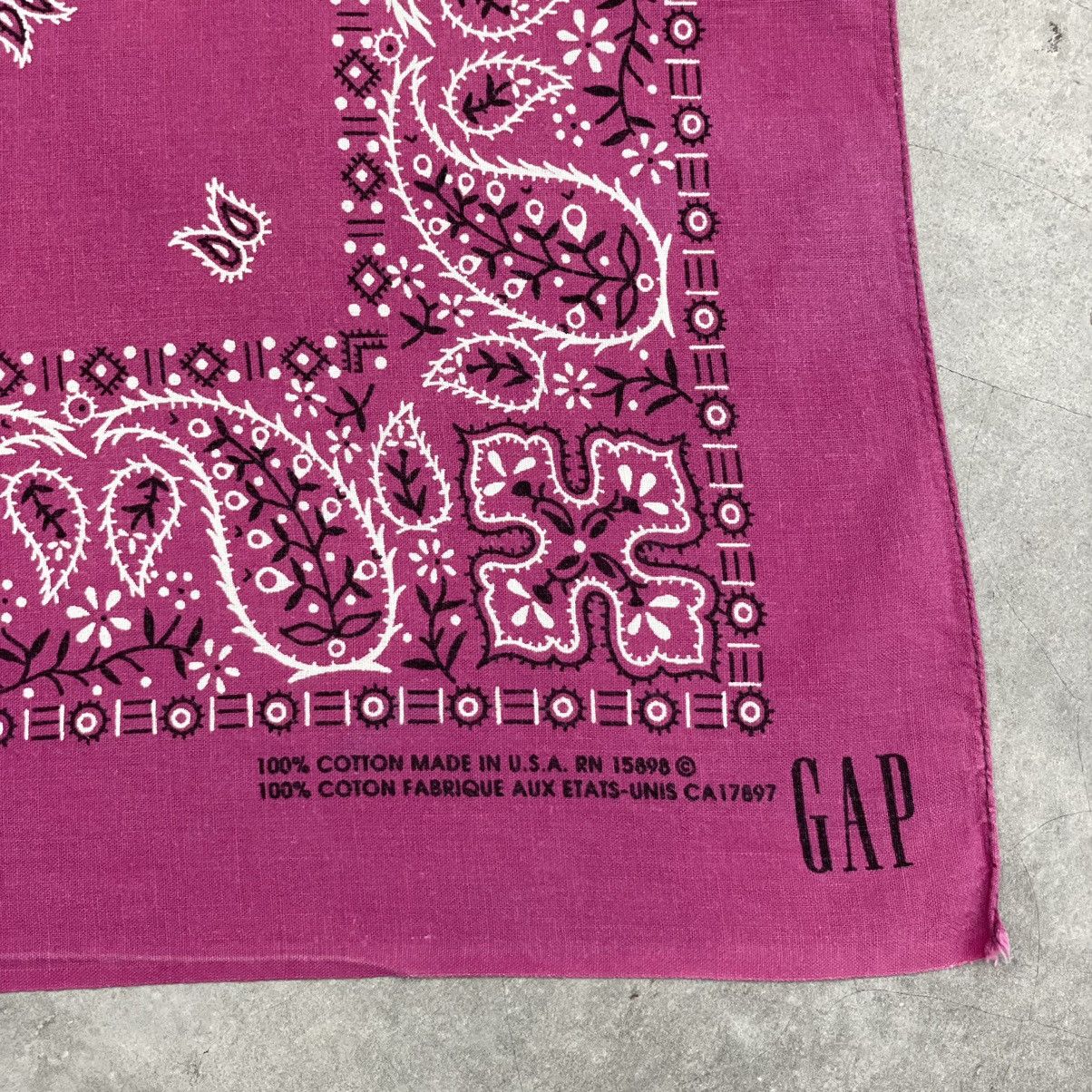Cowboy Equipment × Vintage Made In USA Cotton Gap Handkerchief Bandana Scarf Rare Pink Size ONE SIZE - 2 Thumbnail