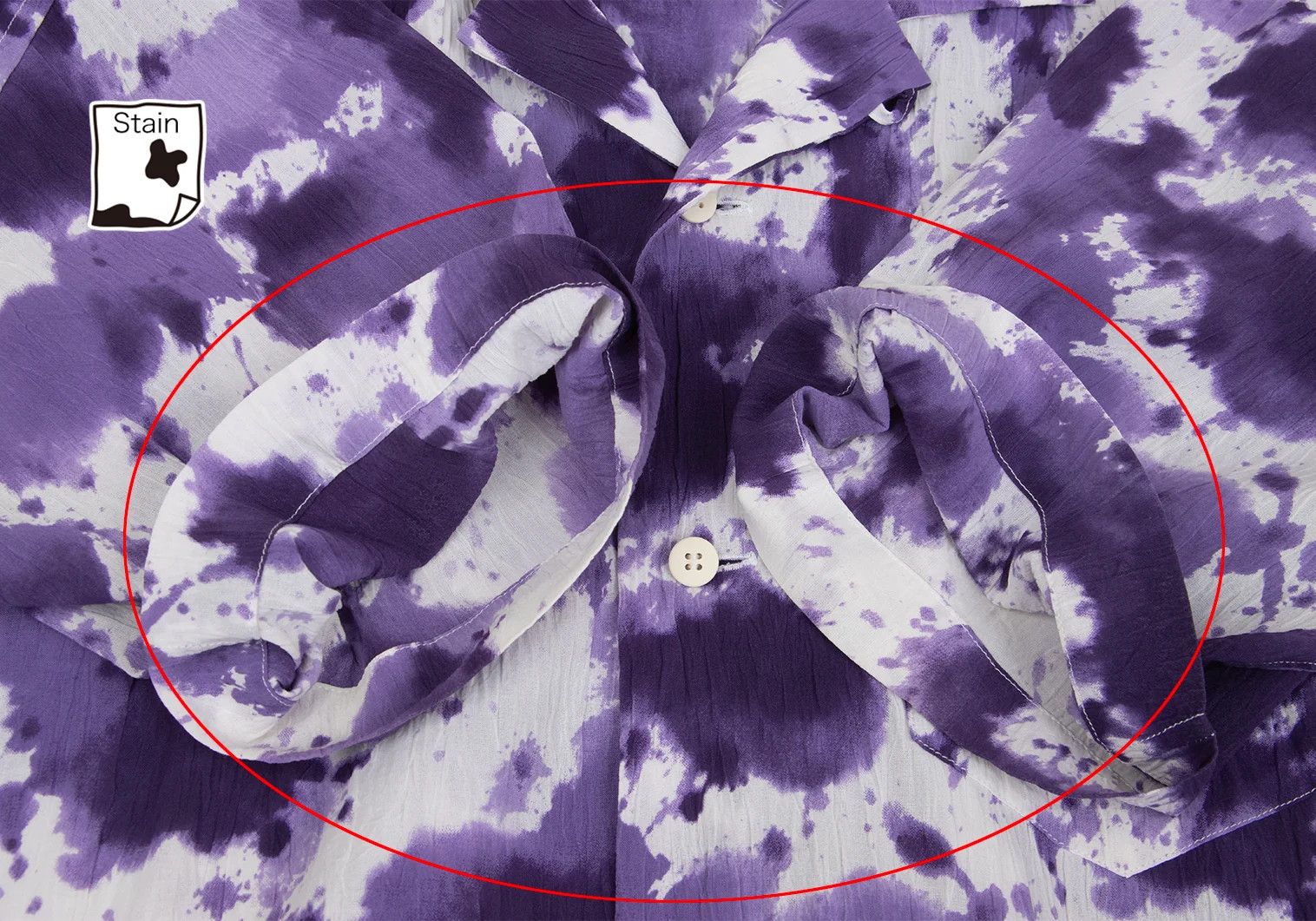 Issey Miyake Cotton Washer Print Short Sleeve Shirt in Purple and White Size US S / EU 44-46 / 1 - 9 Thumbnail