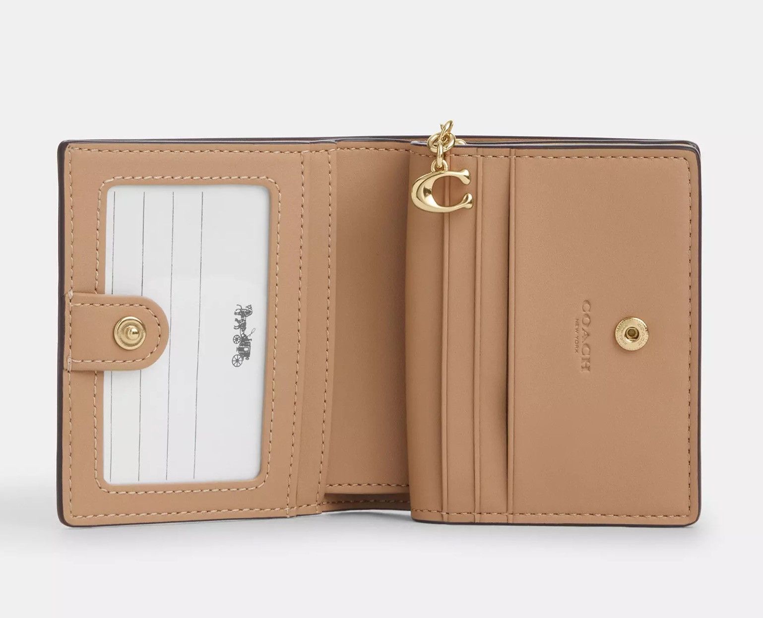 Coach Snap Wallet With Floral Applique CAP16 Size ONE SIZE - 5 Thumbnail