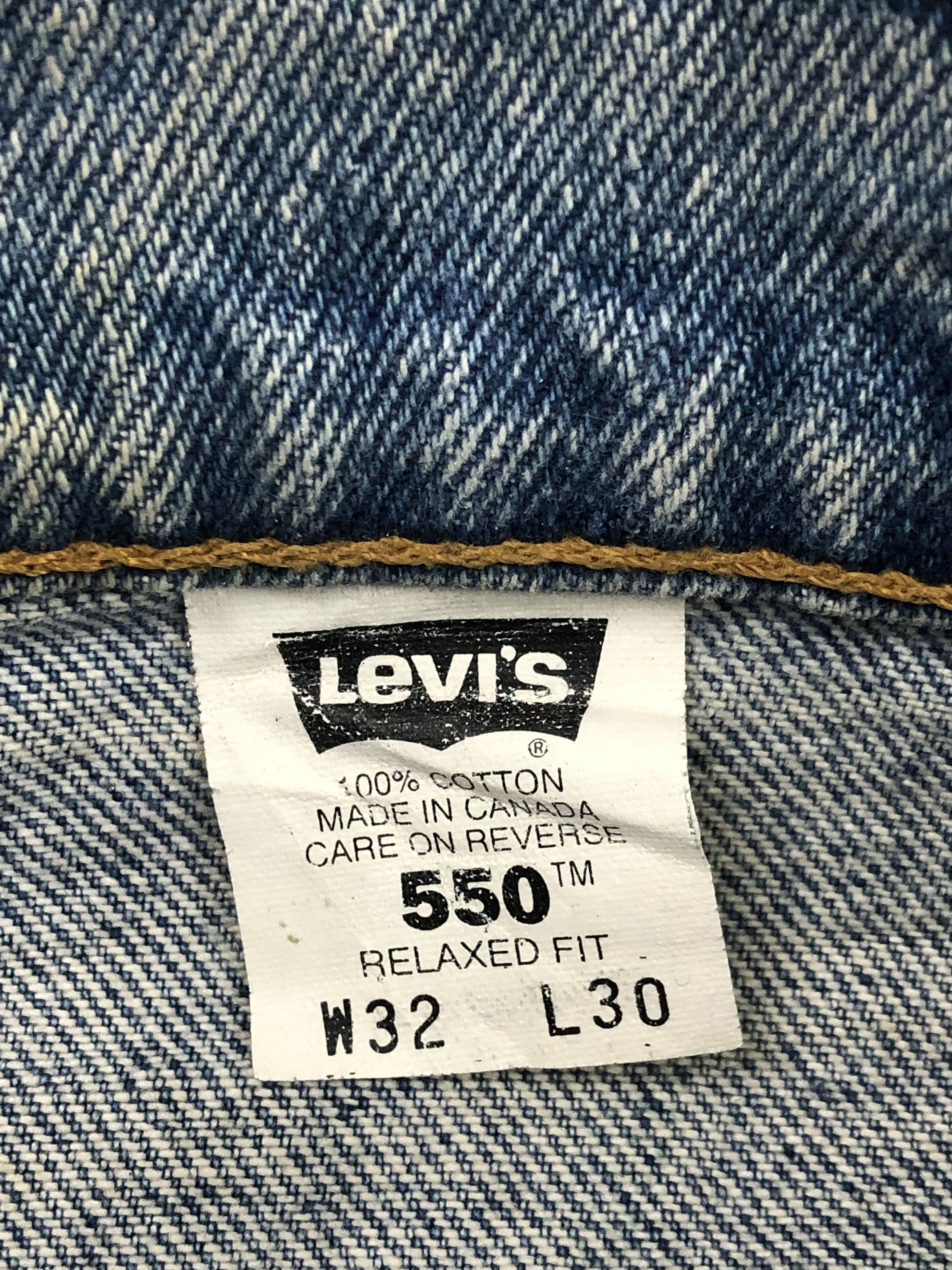Levi's Vintage 90s Levis 550 Faded Blue Jeans DPP0190 Size US 33 - 6 Thumbnail