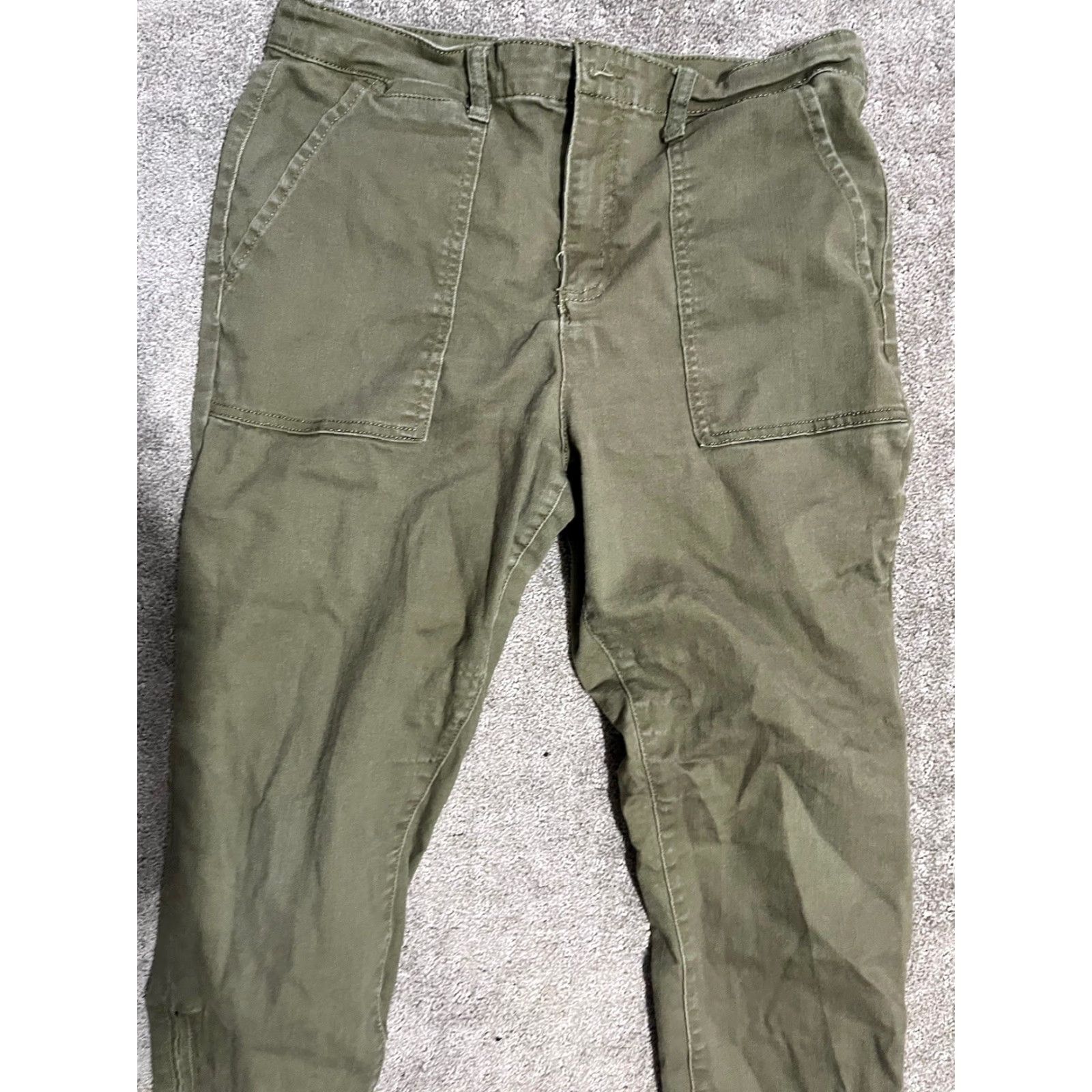 Sanctuary SOCIAL STANDARD Sanctuary Womens Scout Poplin Army Pant 10 Olive Green Crop Pants Casual Womens Size 32" / US 10 / IT 46 - 2 Thumbnail