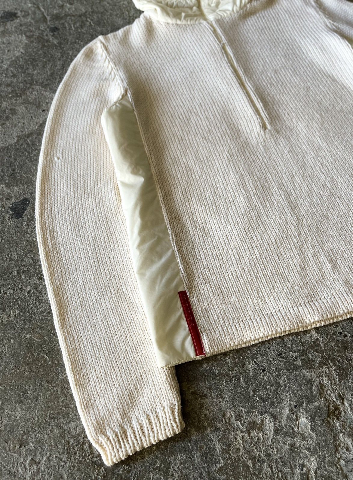 Prada Archive - Prada Sport - FW1999 - Knitted Ninja Nylon Hoodie | Grailed