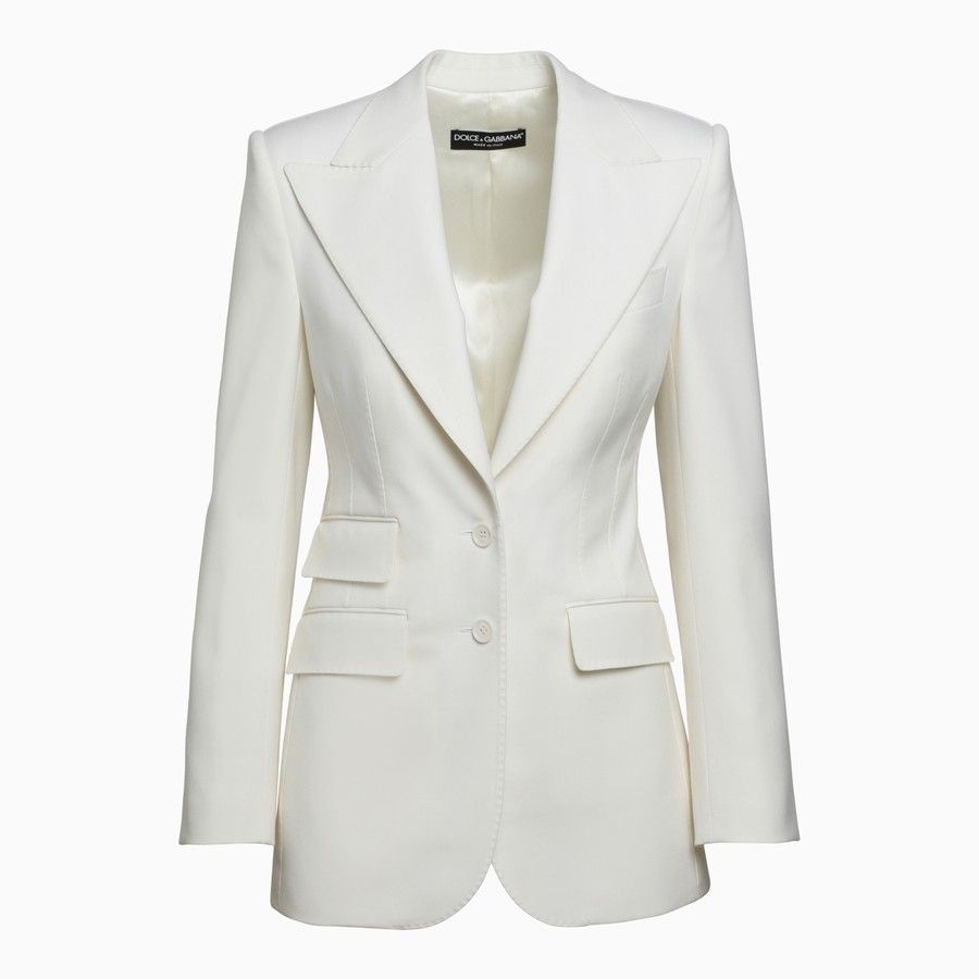 Dolce & Gabbana o1d2blof0824 Single-breasted Jackets in White Size S / US 4 / IT 40 - 1 Thumbnail