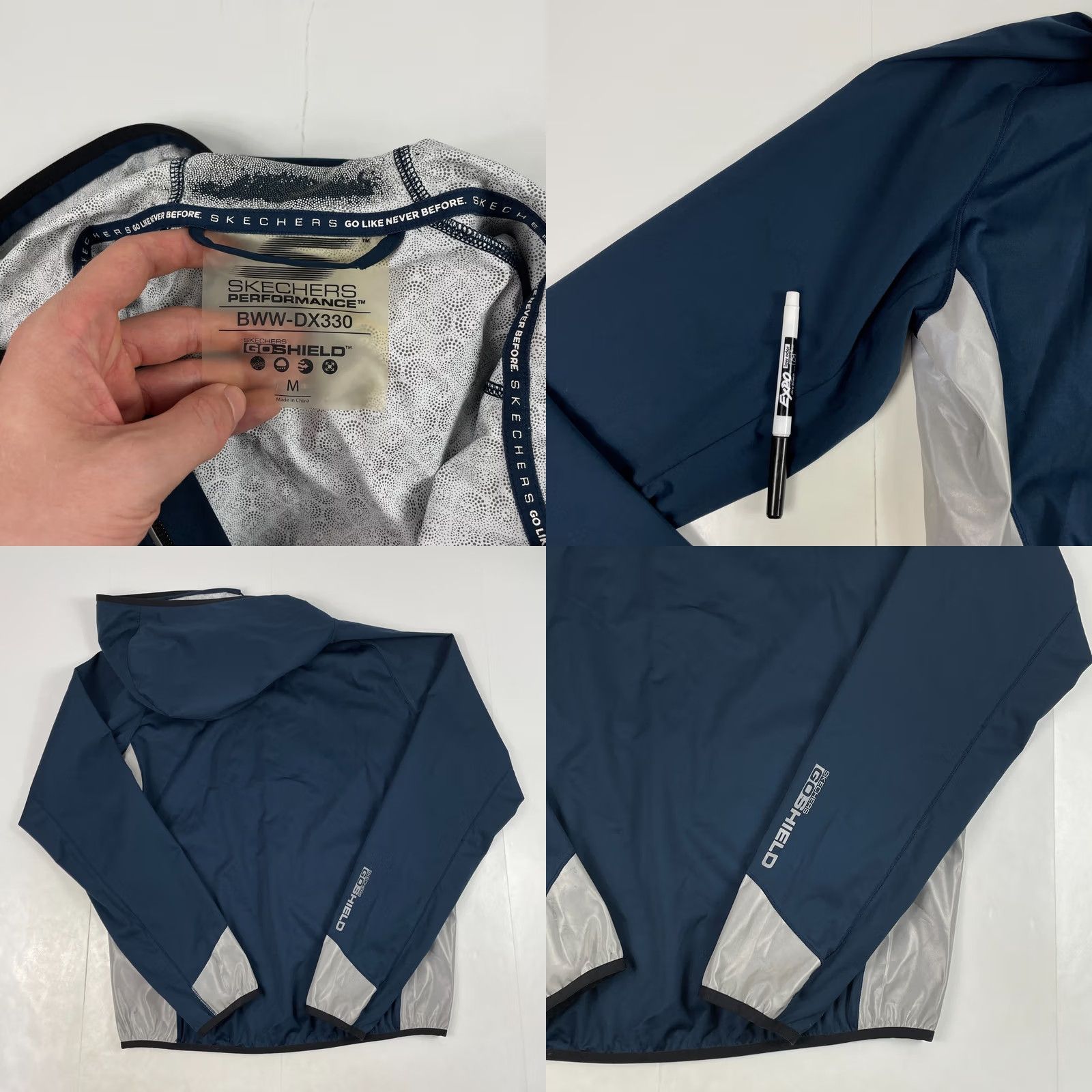 SKECHERS Final Answer: Sketchers Jacket - Men's Medium Blue Go Shield Performance Hooded Hiking Fishing Run Size US M / EU 48-50 / 2 - 9 Thumbnail