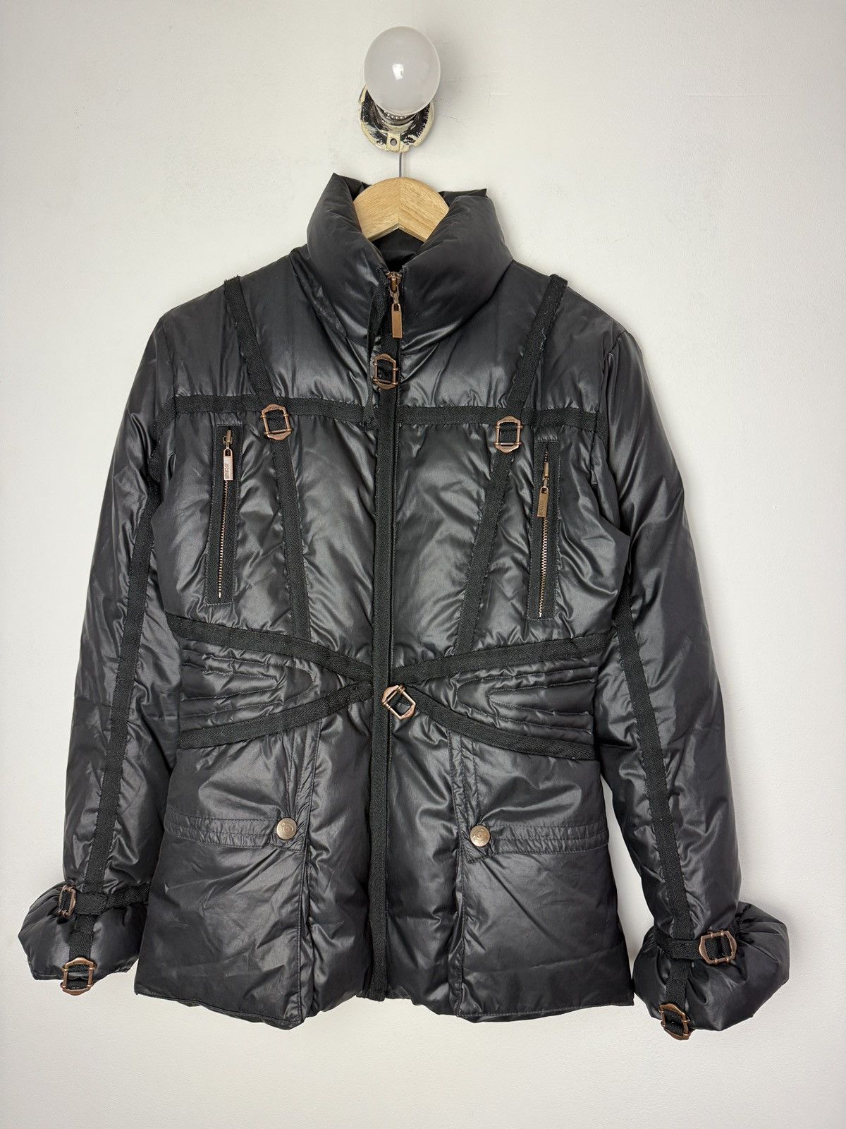 Just Cavalli Early 00s Just Cavalli Bondage Down Jacket Size XS / US 0-2 / IT 36-38 - 1 Thumbnail