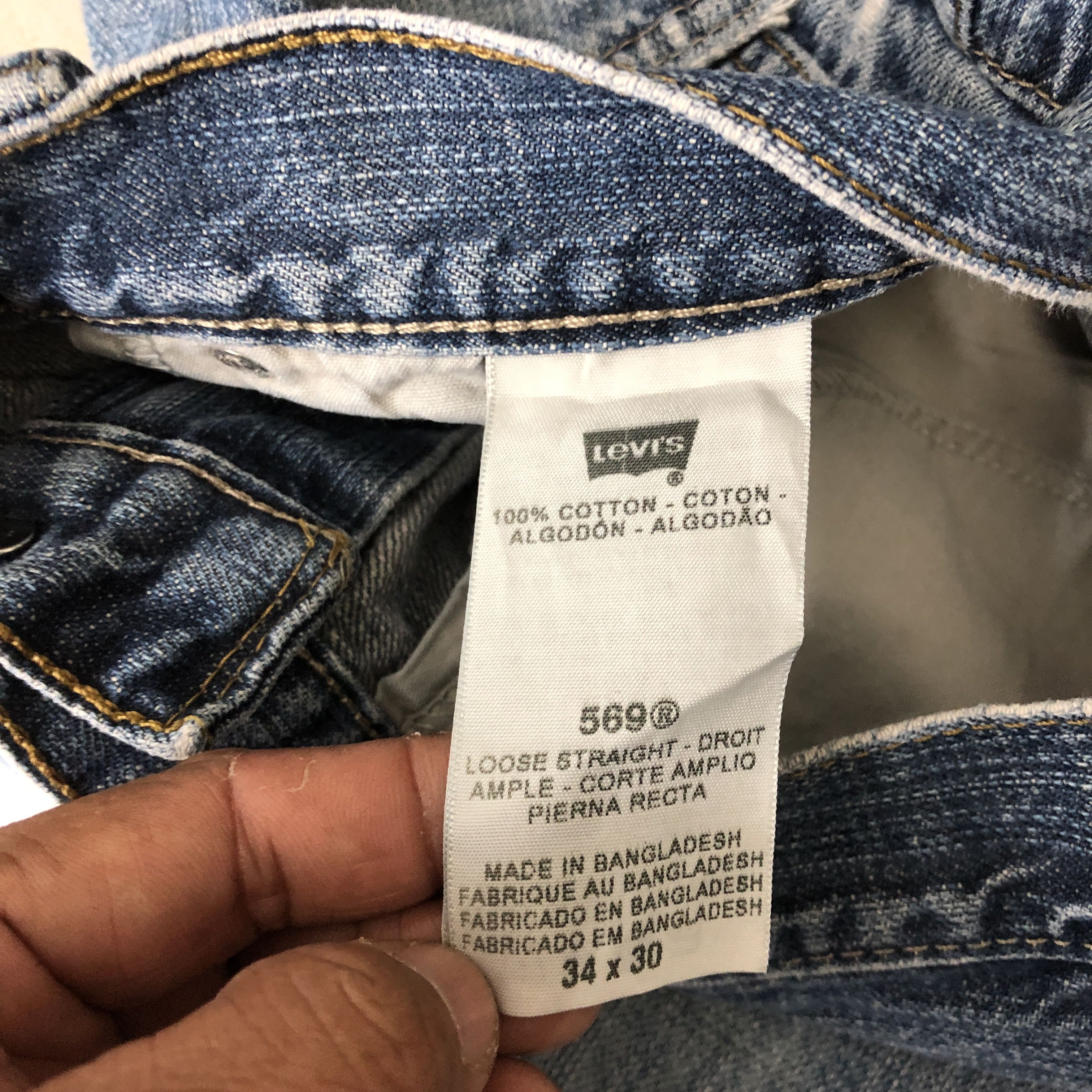 Levi's Vintage Y2K Levis 569 Baggy Jeans Levi's Light Wash Denim Size US 34 / EU 50 - 9 Thumbnail