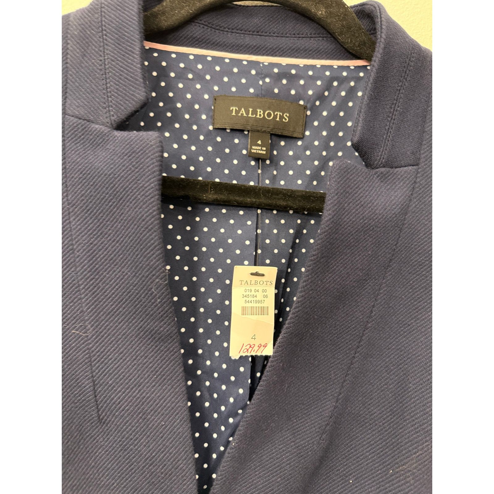 Talbots Talbots NWT PIQUÉ KNIT BLAZER in Indigo Blue, Sz 4, MP $179 Size S / US 4 / IT 40 - 4 Thumbnail