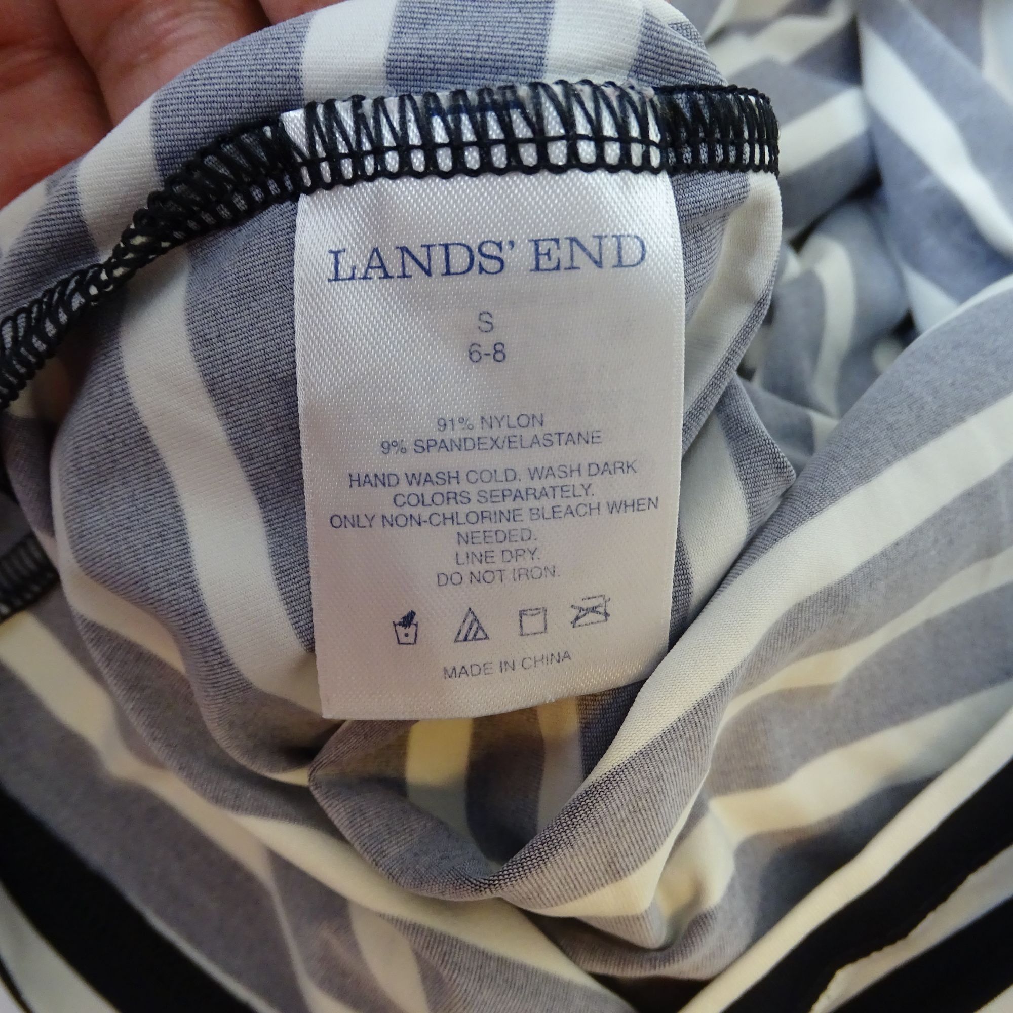 Lands' End Lands End Women Black White Striped Long Sleeve Top Size S Size S / US 4 / IT 40 - 5 Thumbnail