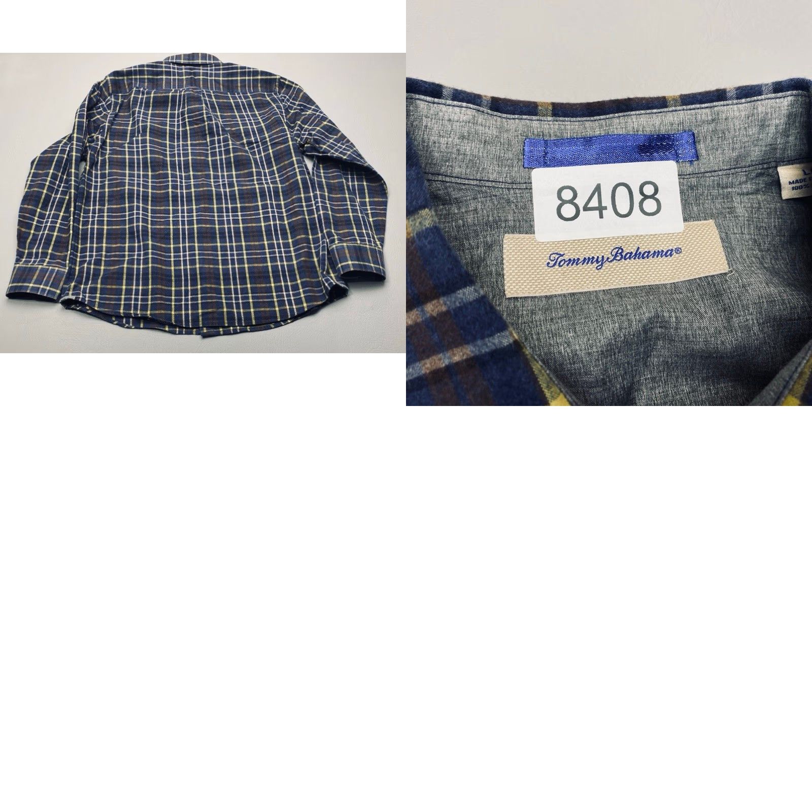 Tommy Bahama Tommy Bahama Flannel Shirt Mens Size L Plaid Twill Button Up Long Sleeve 8408 Size US L / EU 52-54 / 3 - 9 Thumbnail