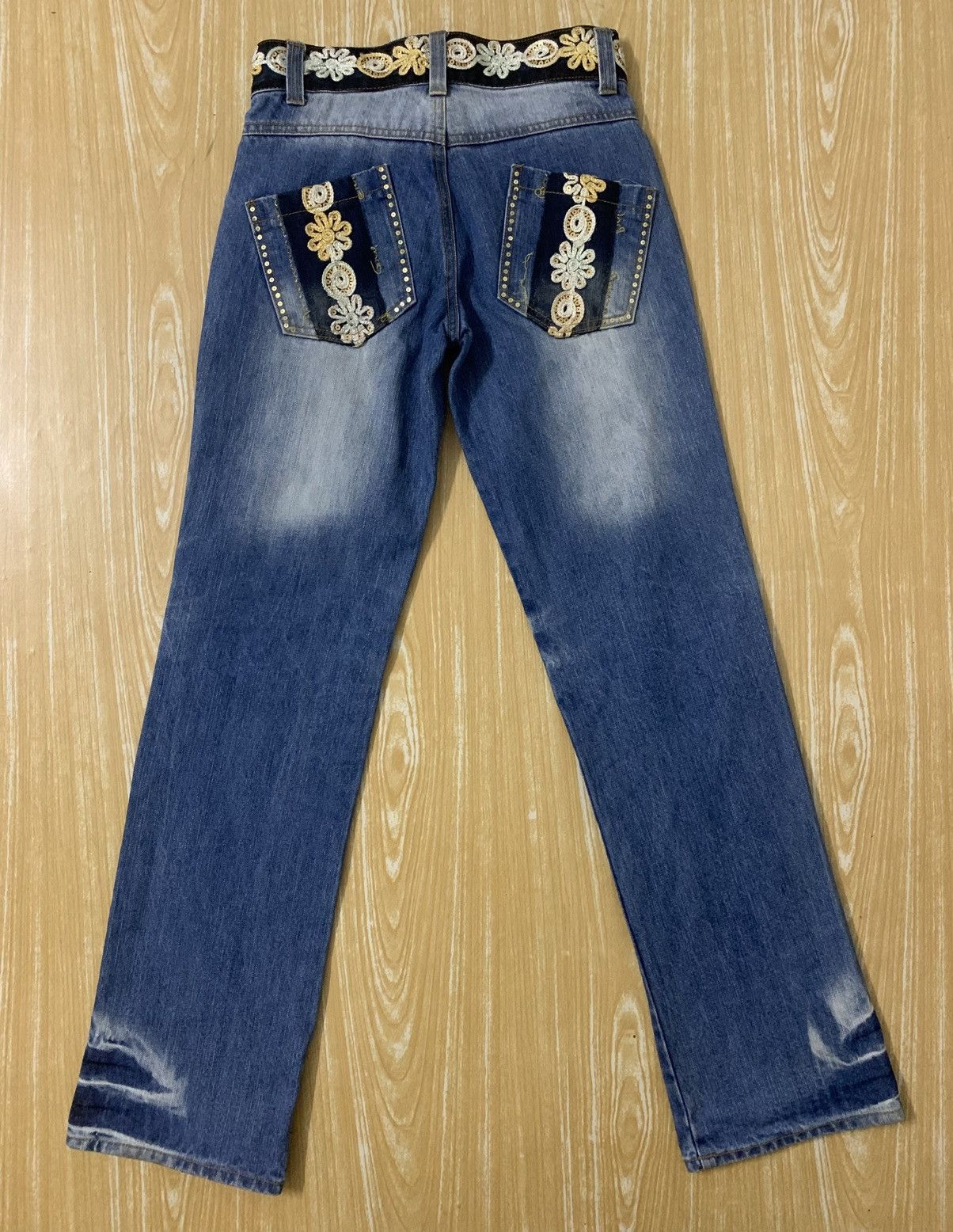 Japanese Brand Blue Moon Blue Rare Design Denim Jeans Pants Size US 28 / EU 44 - 5 Thumbnail