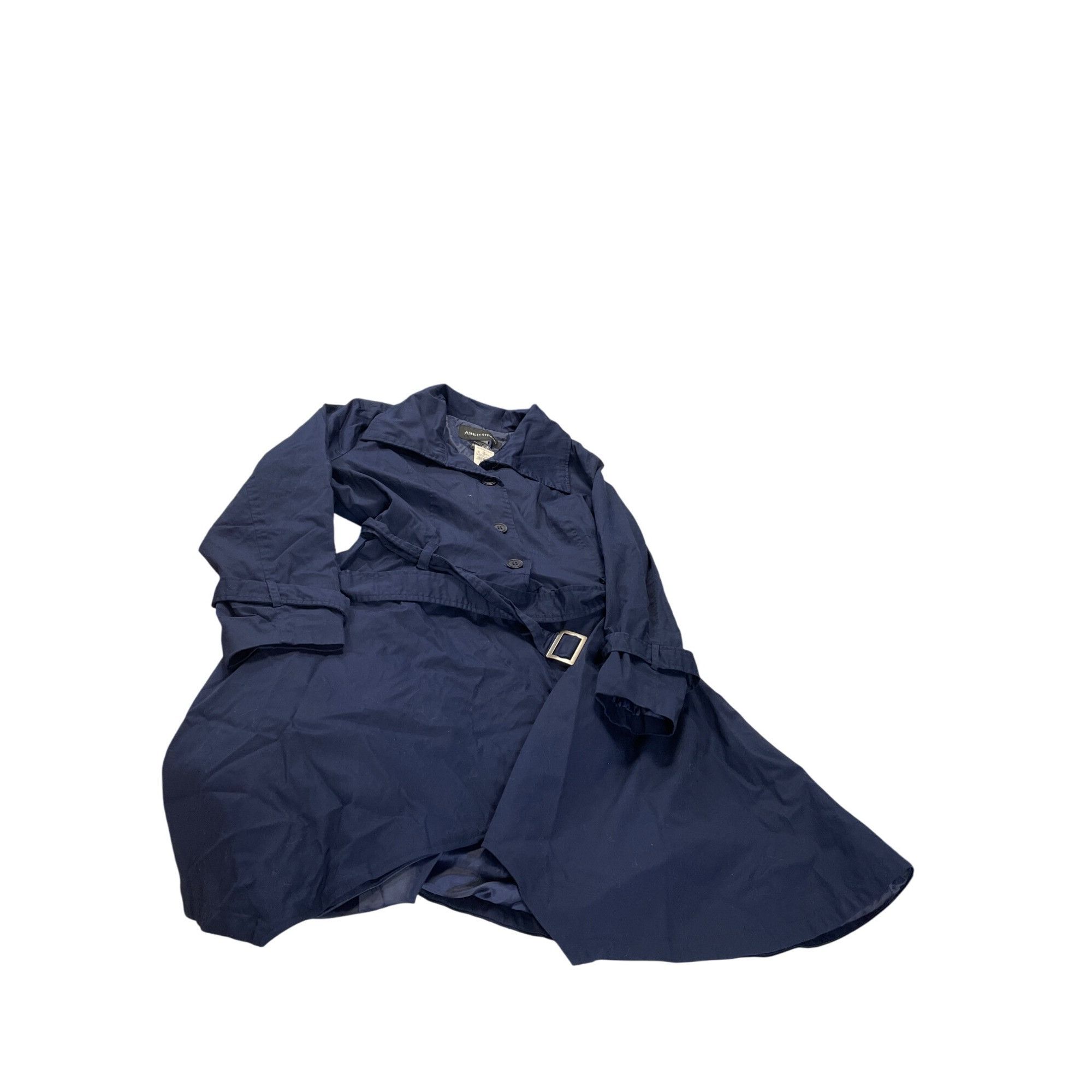Other Ashley Stewart Womens Navy Blue trench peacock Coat Size 26 Size 4XL / US 24-26 - 1 Thumbnail