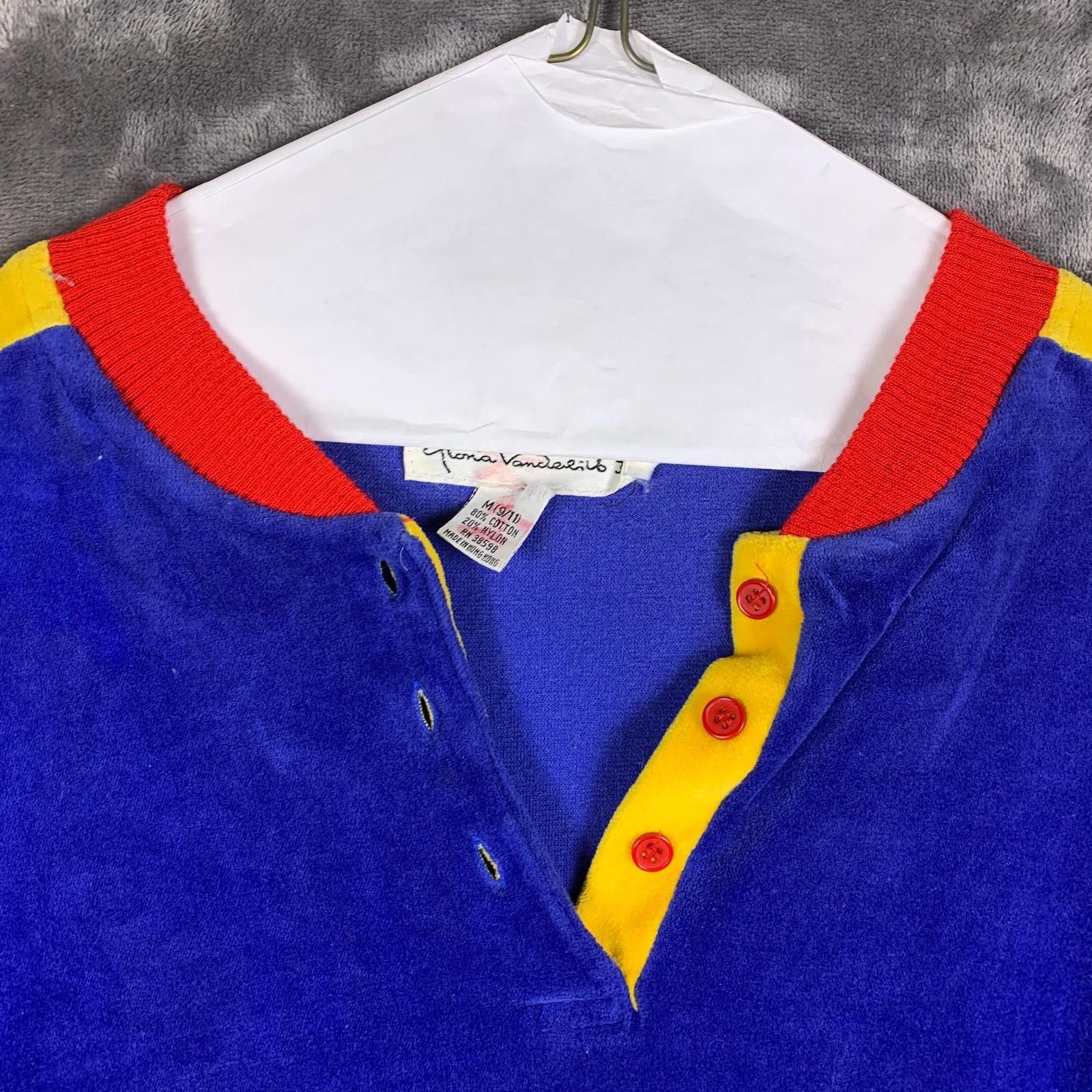 Designer Vintage 80s Gloria Vanderbilt Jrs. KIDS Pullover LS Top (289 Size US M / EU 48-50 / 2 - 3 Thumbnail