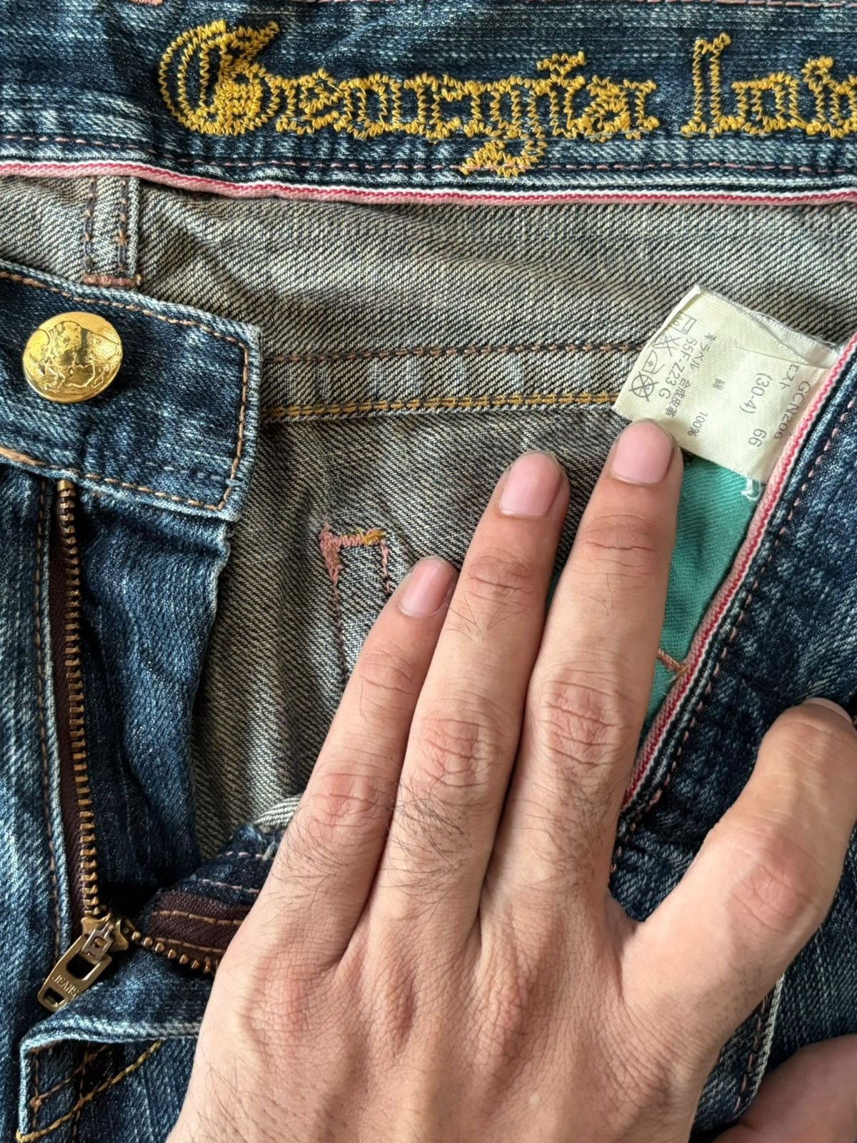 Hysteric Glamour Vintage Japanese Brand Blue Wash Distress Flare Jeans Size 32" / US 10 / IT 46 - 5 Thumbnail