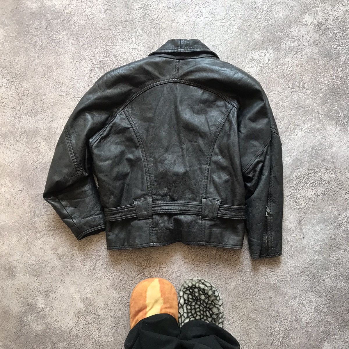 Vintage Vintage 90s Black Leather Biker Jacket Grunge Streetwear L Size L / US 10 / IT 46 - 10 Thumbnail