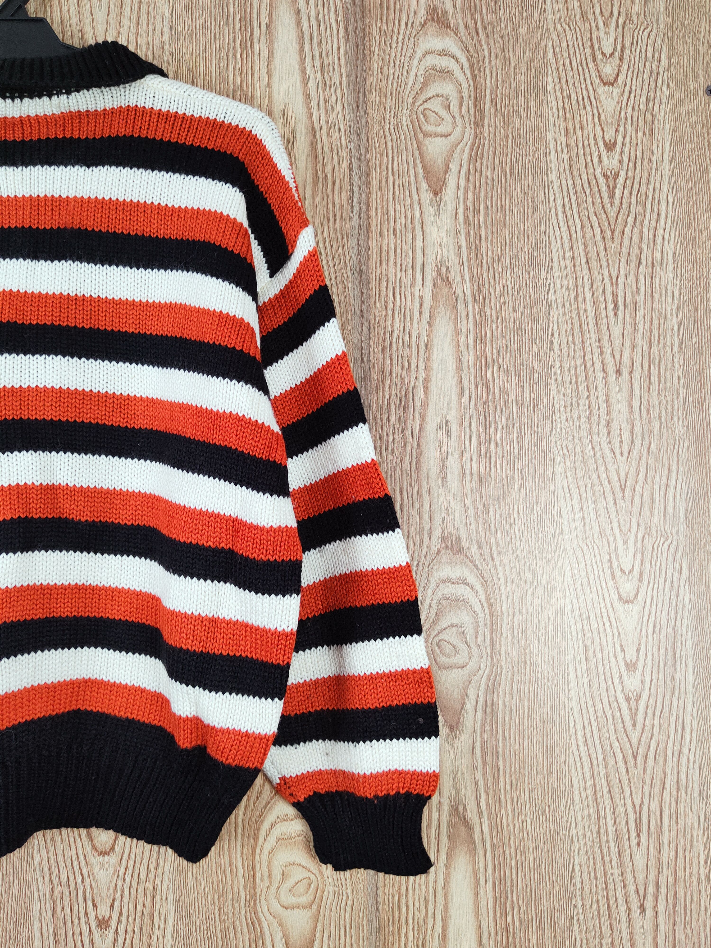 Japanese Brand × Vintage Girlfriend Black Orange Stripe Knitwear Sweatshirts #W750 Size US M / EU 48-50 / 2 - 9 Thumbnail