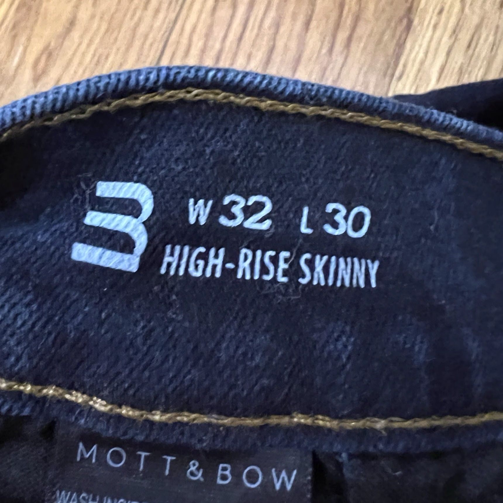 Mott & Bow Mott & Bow Womens High Rise Skinny Jeans 32×30 Dark Wash Stretch Denim Size 24" / US 00 / IT 34 - 6 Thumbnail