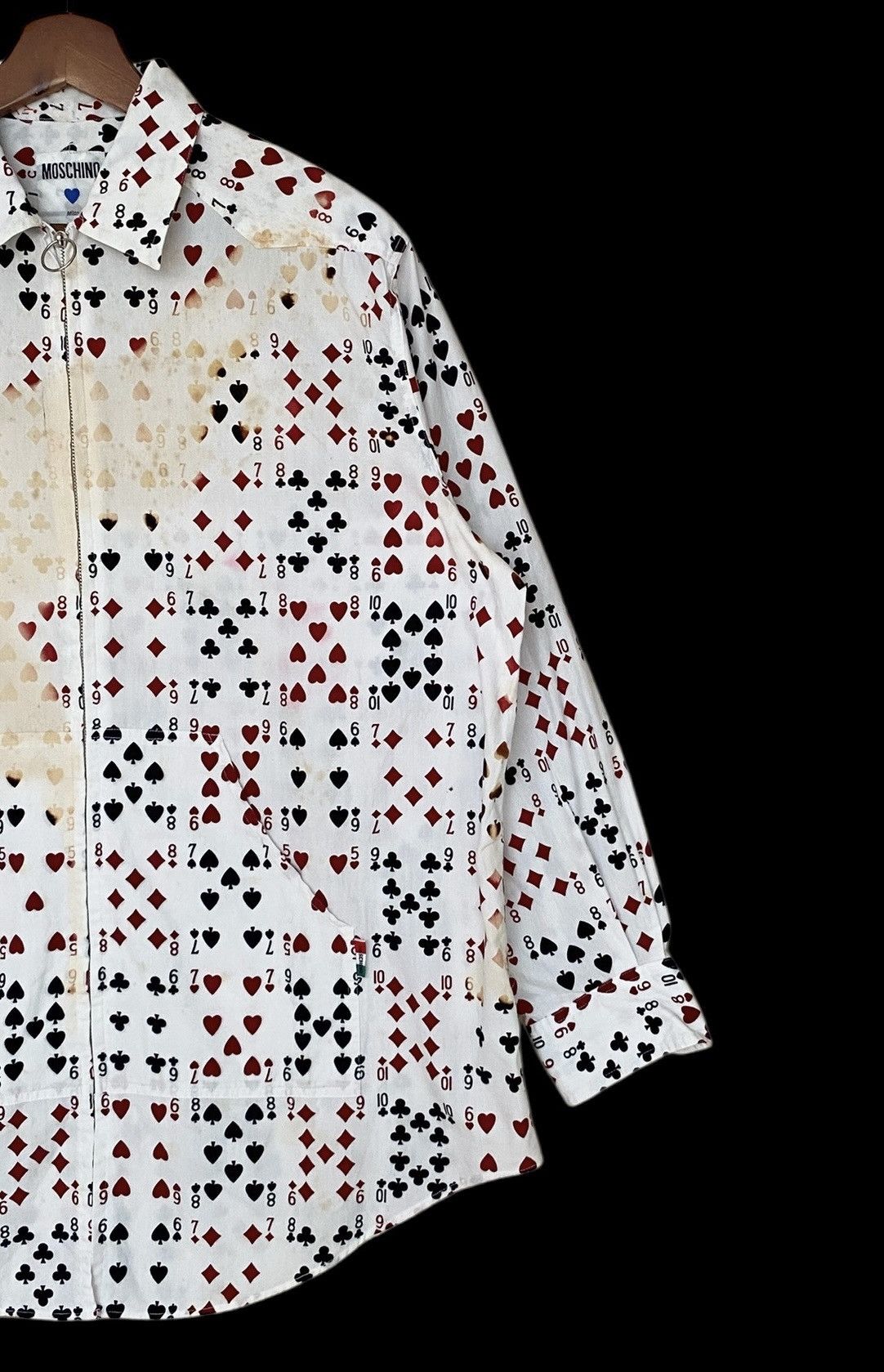Moschino × Vintage Vintage Brand Moschino Full Print Zipper Shirt 1990s Size US M / EU 48-50 / 2 - 4 Thumbnail