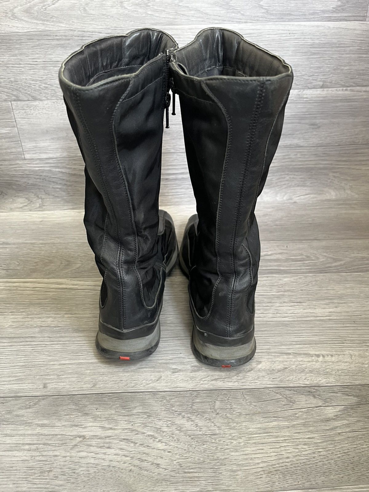 Prada Vintage 90s Prada nylon linea rossa boxing knee high boots Size US 8 / EU 41 - 6 Thumbnail