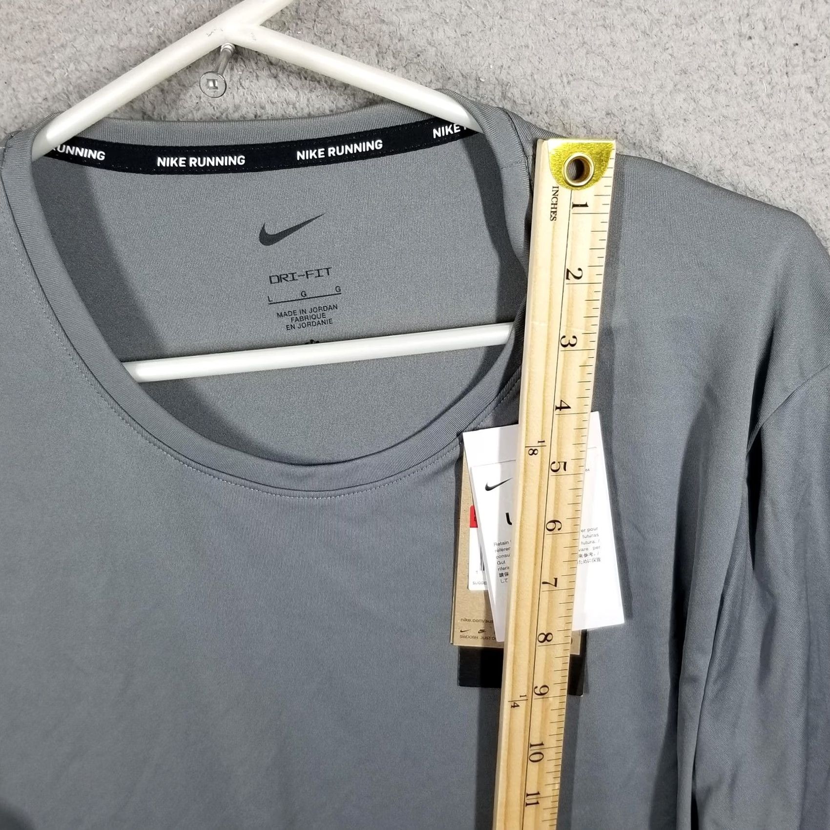 Nike Nike Dri-FIT Running Shirt Mens L Gray Long Sleeve UPF 40+ DD4576-084 Size US L / EU 52-54 / 3 - 4 Thumbnail