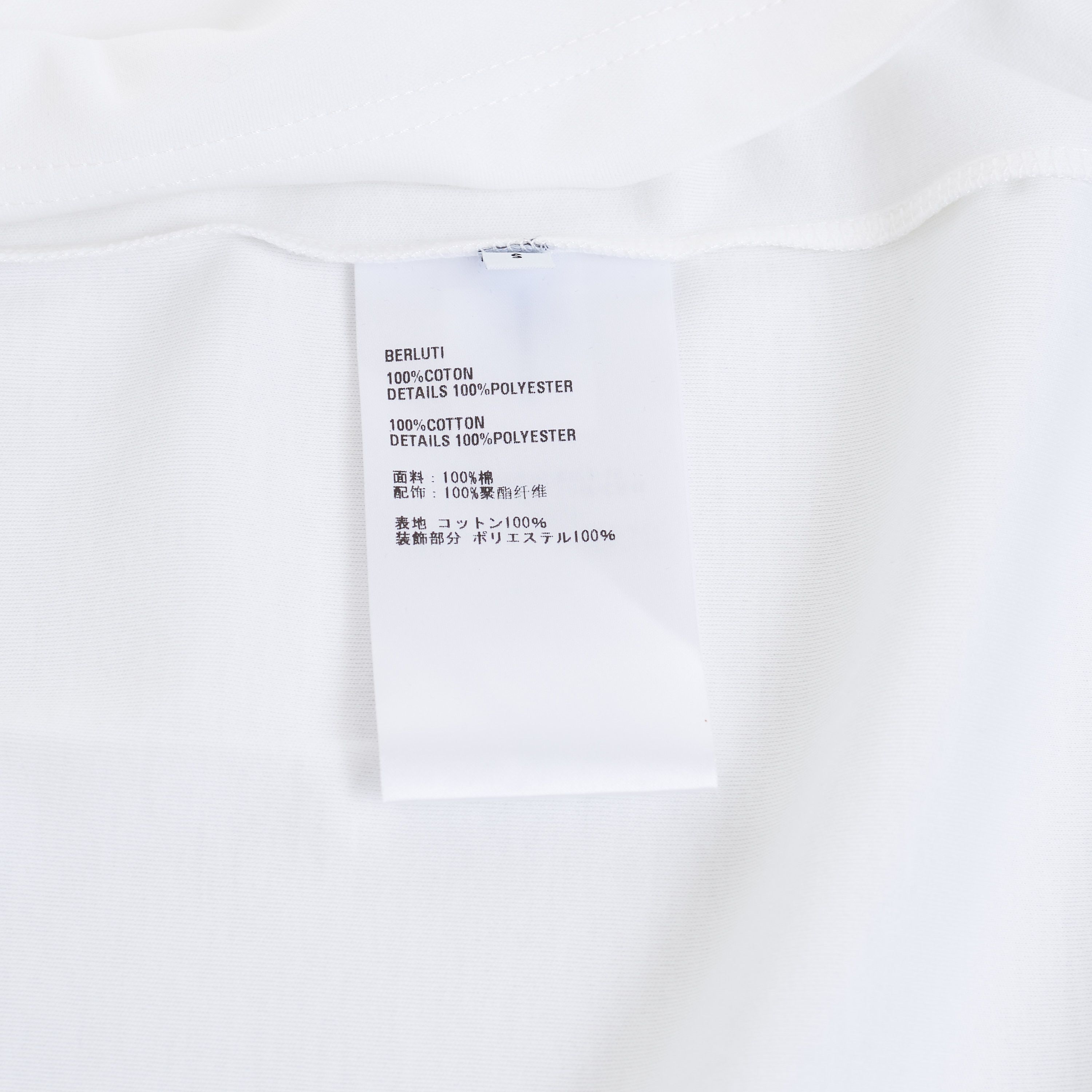 Berluti Embroidered Scritto T-shirt In White Cotton Size US XXL / EU 58 / 5 - 10 Thumbnail