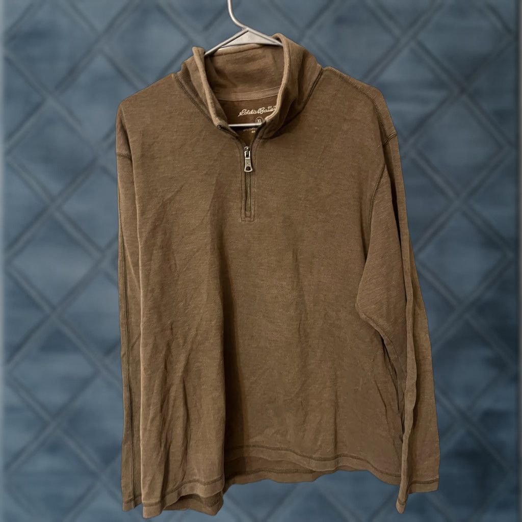 Eddie Bauer Eddie Bauer Sweater Men’s 1/4 Zip Cotton Brown XL Pullover Size XL Size US XL / EU 56 / 4 - 1 Thumbnail