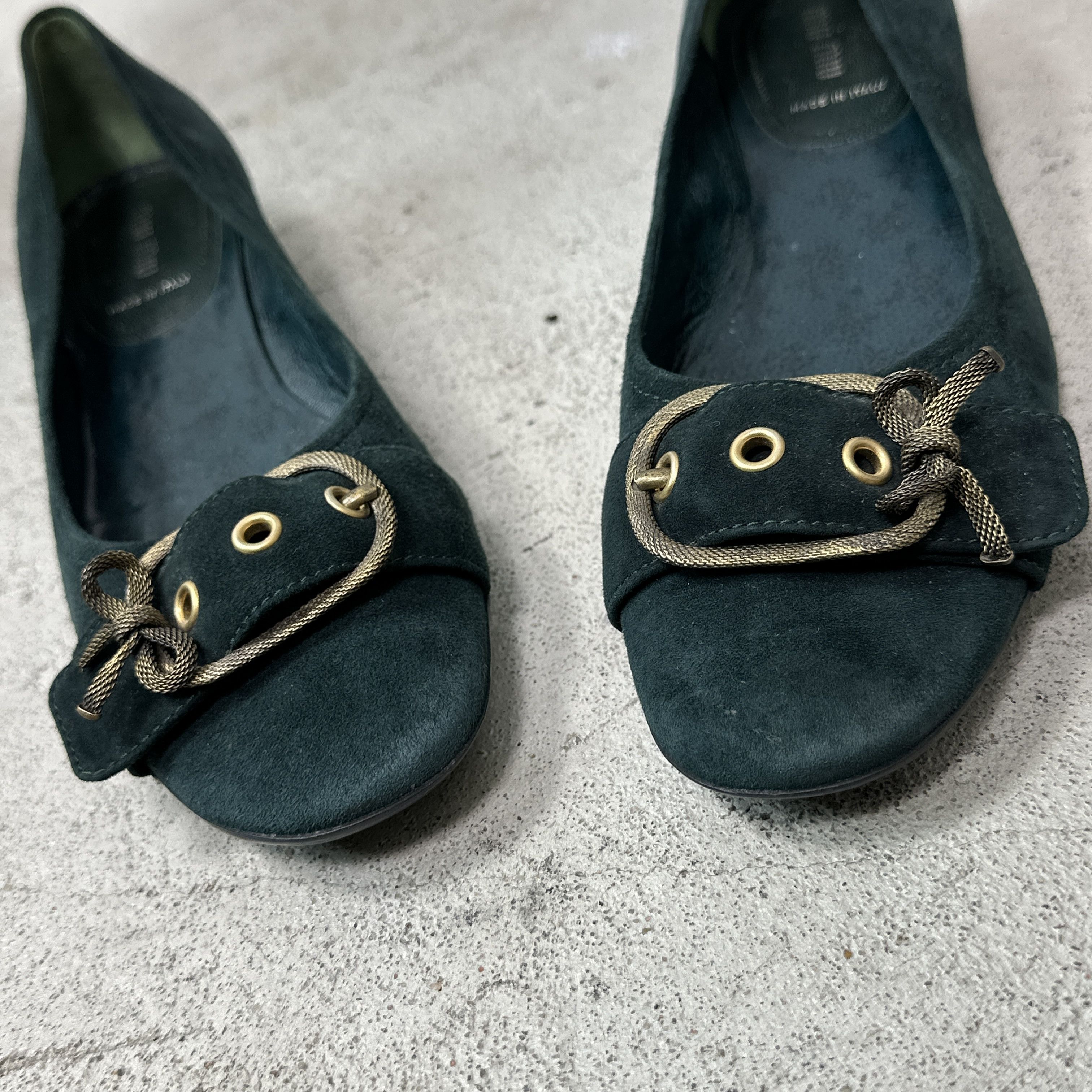 Miu Miu Vintage Avant Garde Dark Velvet Miu Miu Kitten Heels 00s Size US 9 / IT 39 - 7 Thumbnail