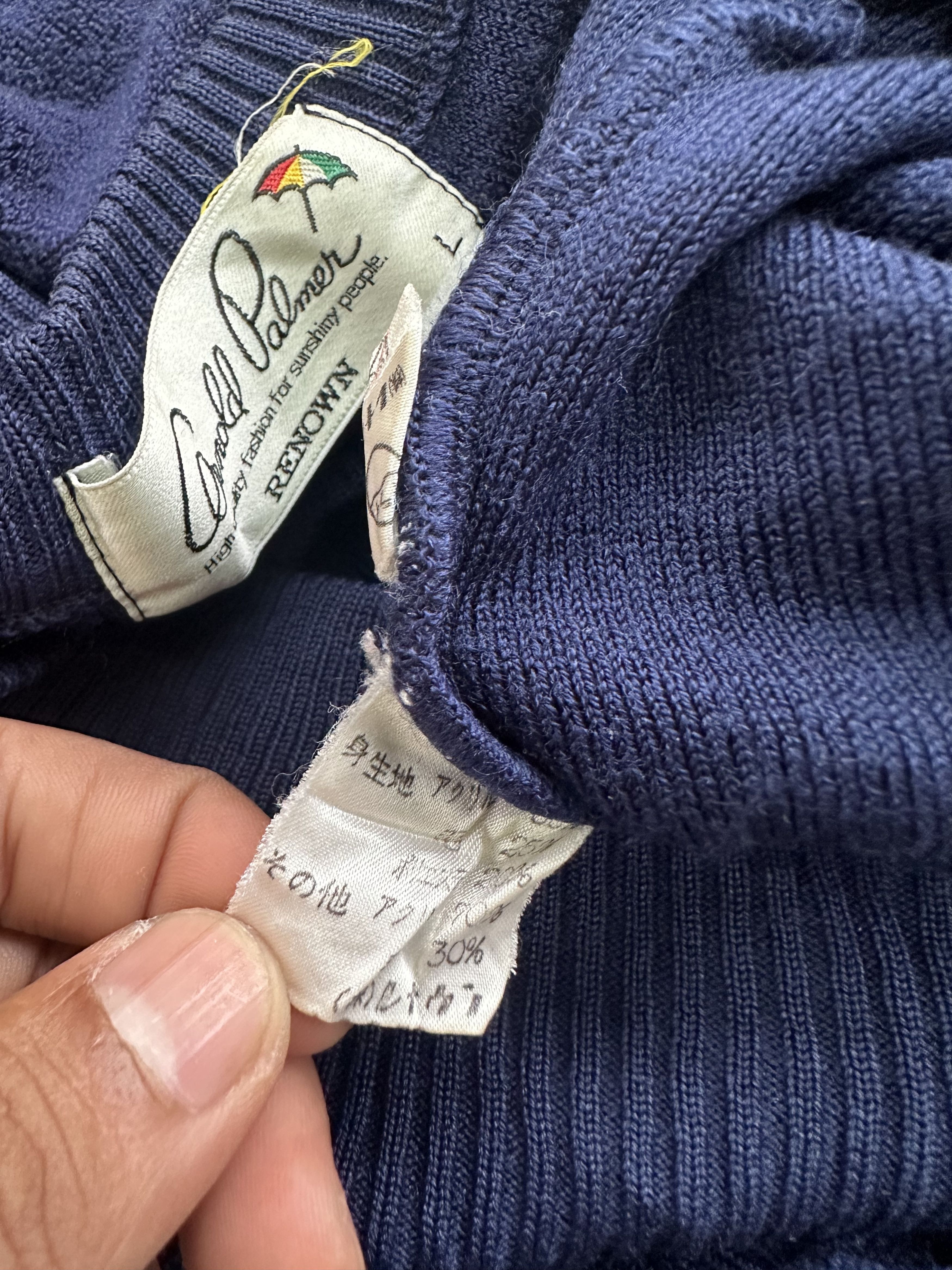 Japanese Brand Vintage 90s Arnold Palmer Cardigan Sweatshirt V-Neck Size US L / EU 52-54 / 3 - 7 Thumbnail