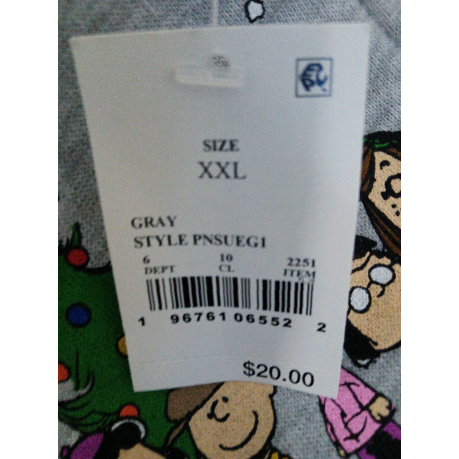 Peanuts VINTAGE Christmas Sweatpants Snoopy and Gang Gray Women's XXL NWT Size 40" / US 18 - 6 Thumbnail