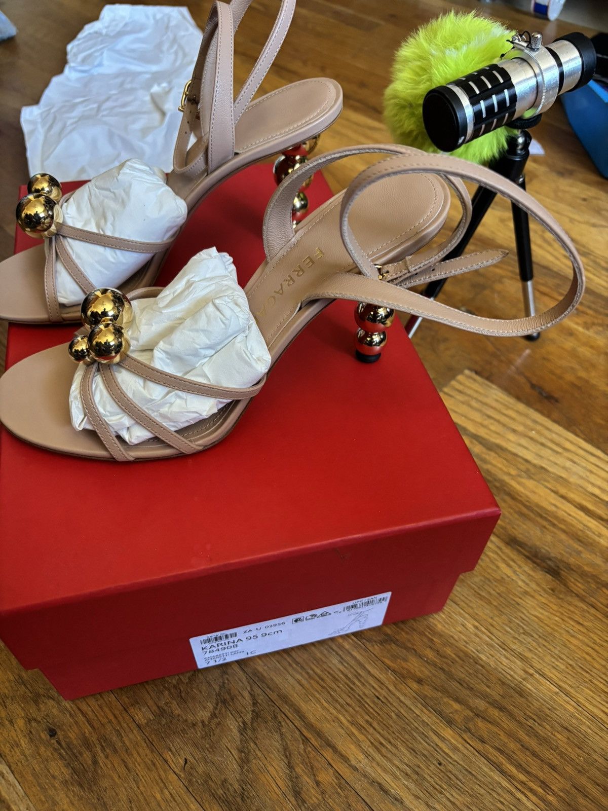 Salvatore Ferragamo Ferragamo spherical heel sandal Size US 7.5 / IT 37.5 - 8 Thumbnail