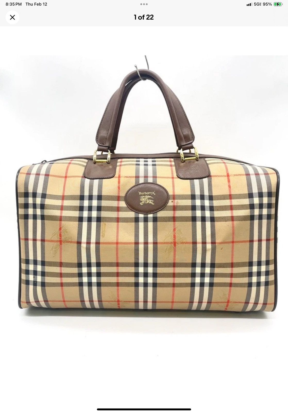 Burberry × Vintage Burberry Blue Label Vintage Luggage Bag | Grailed