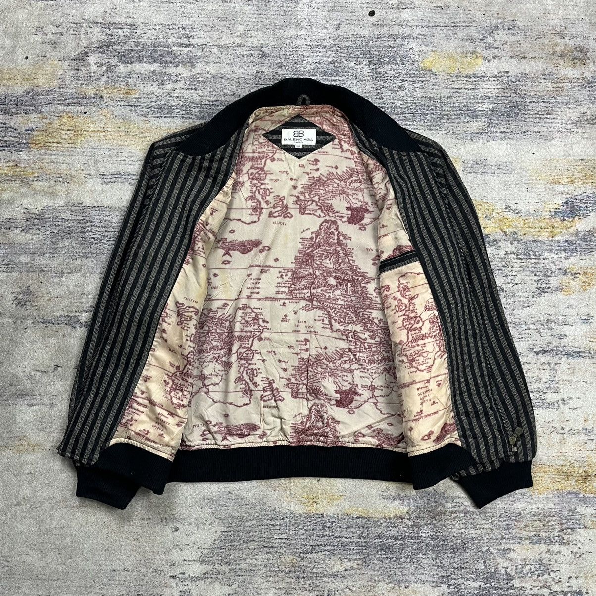 Balenciaga Vintage 90s Balenciaga stripe bomber jacket Size US L / EU 52-54 / 3 - 7 Thumbnail