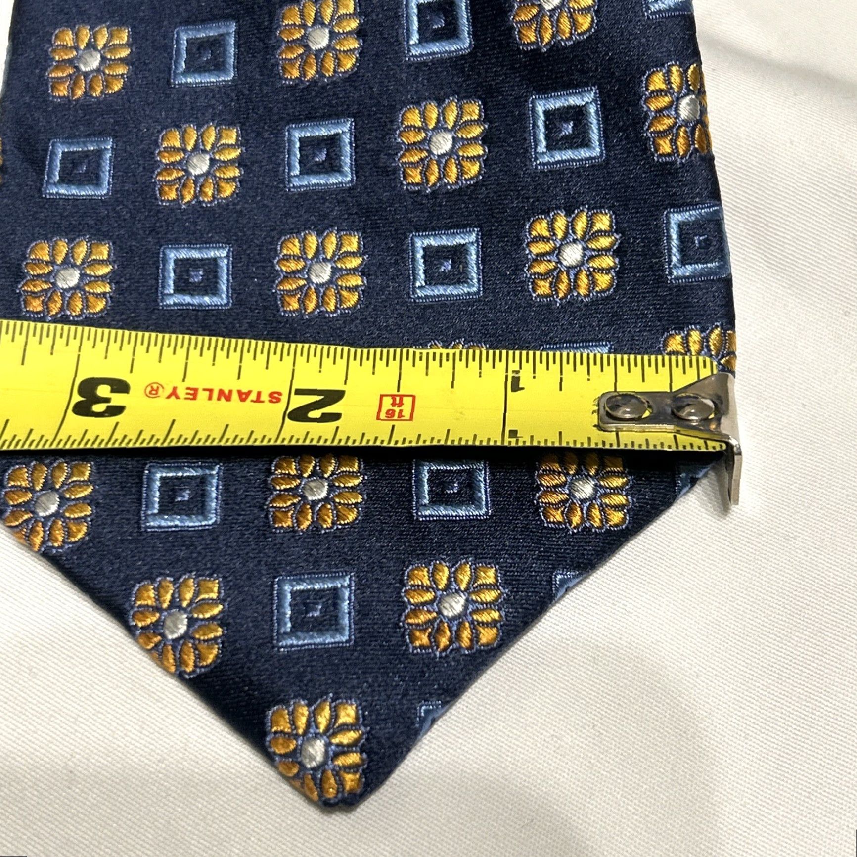 Robert Talbott Robert Talbott Tie Blue Orange Floral Silk Tie Made In USA Best of Class Luxury Silk Tie Mens Size ONE SIZE - 7 Thumbnail
