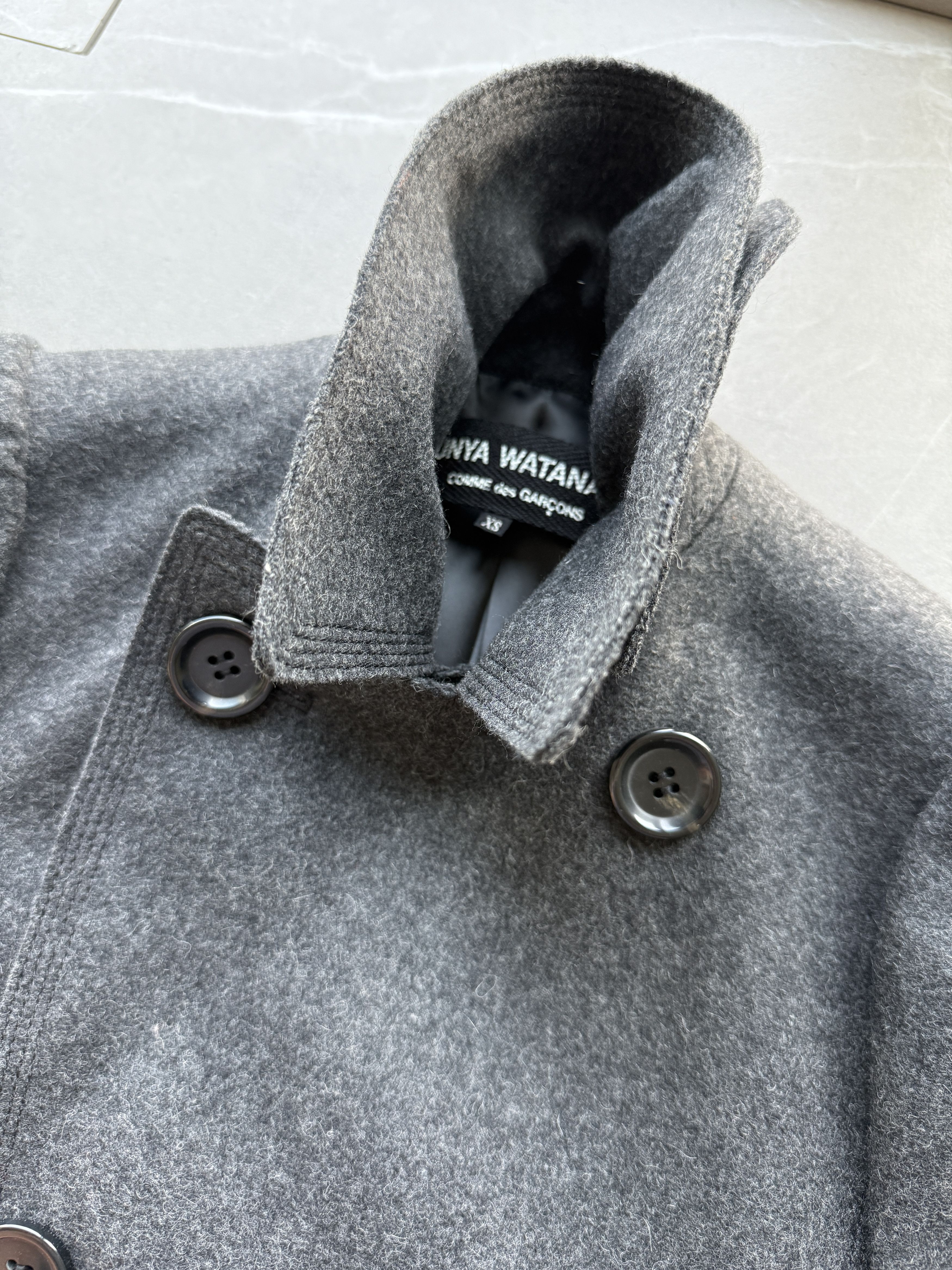 Junya Watanabe Junya Watanabe Comme des Garcons Charcoal Grey Cape Poncho Size XS / US 0-2 / IT 36-38 - 12 Thumbnail