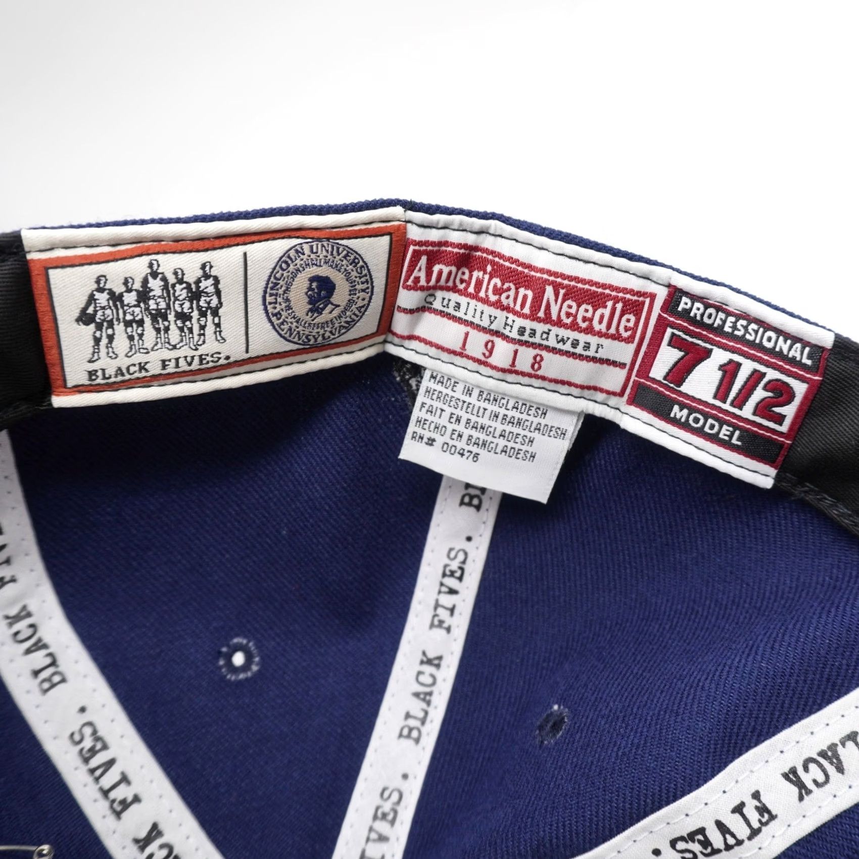 American Needle American Needle Hat Mens 7 1/2 Blue Orange Black Fives Lincoln University 1916 Size ONE SIZE - 3 Thumbnail